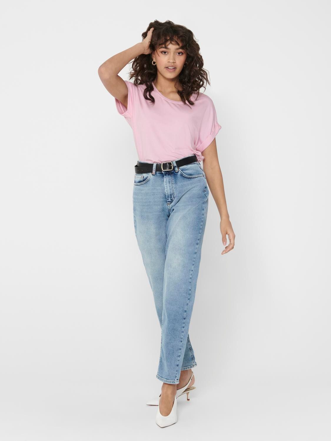 Only T-shirt ONLMOSTER – Shirt met korte mouwen en omslag en klassieke look