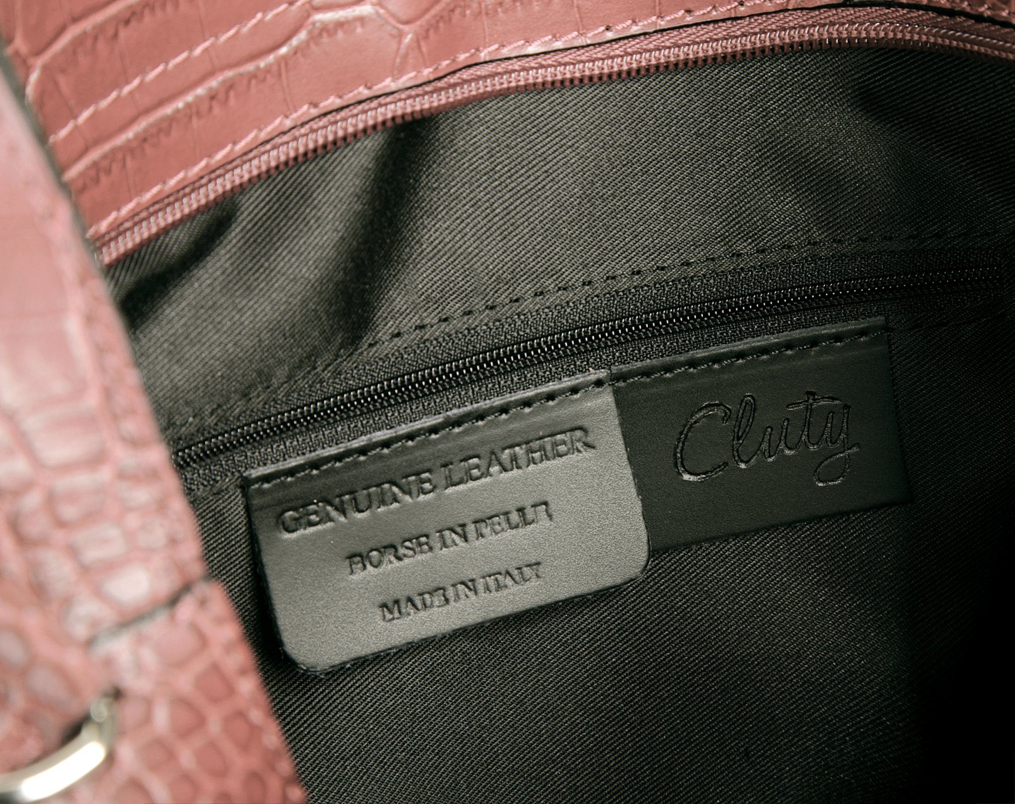 Cluty Tas echt leer, made in italy