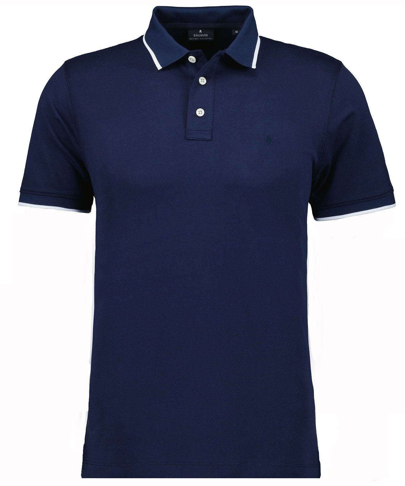 RAGMAN Poloshirt heren t-shirts maat L blauw