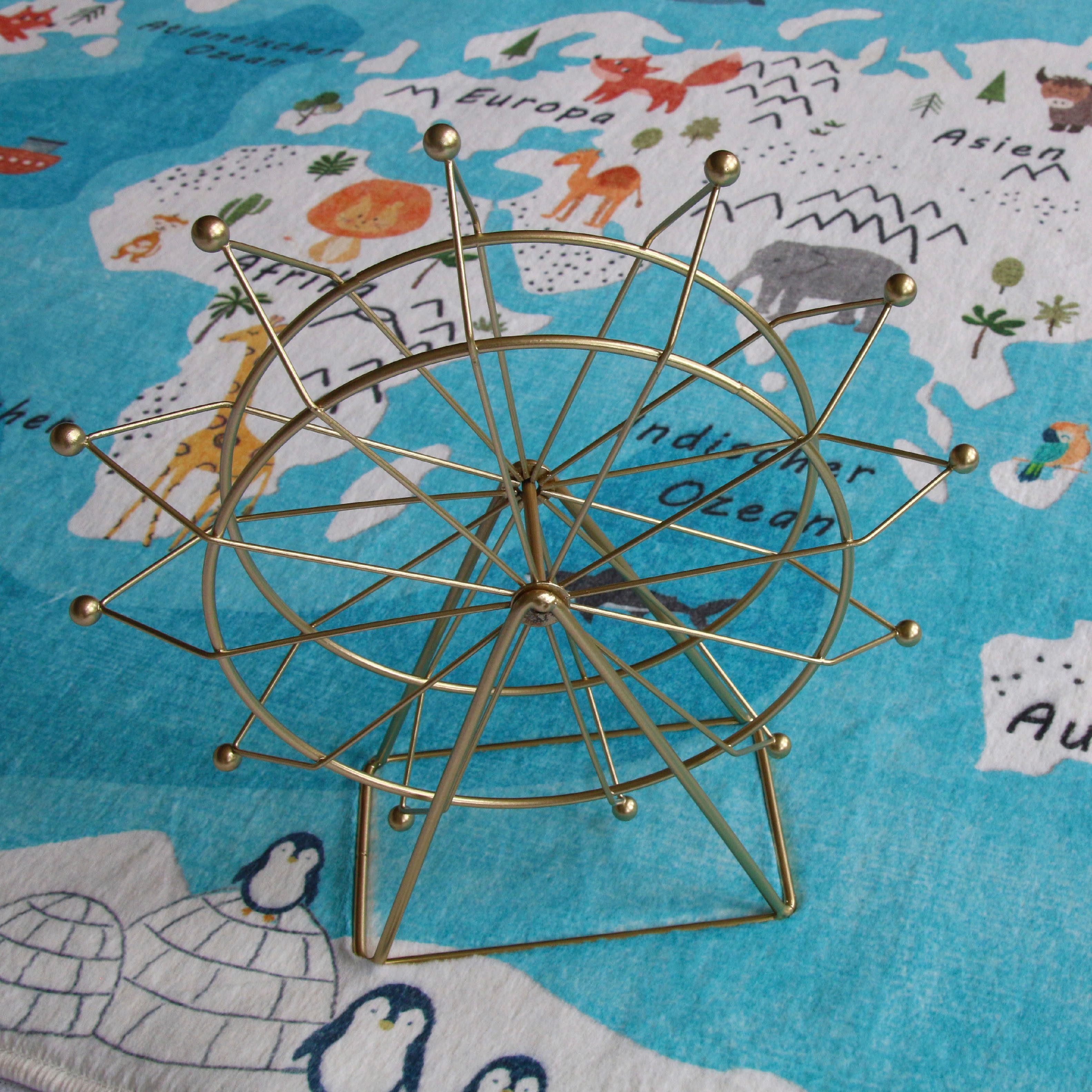 my home Kindervloerkleed Wereldkaart Dieren, zacht, modern ontwerp, kinderkamer, 2 kleurvarianten