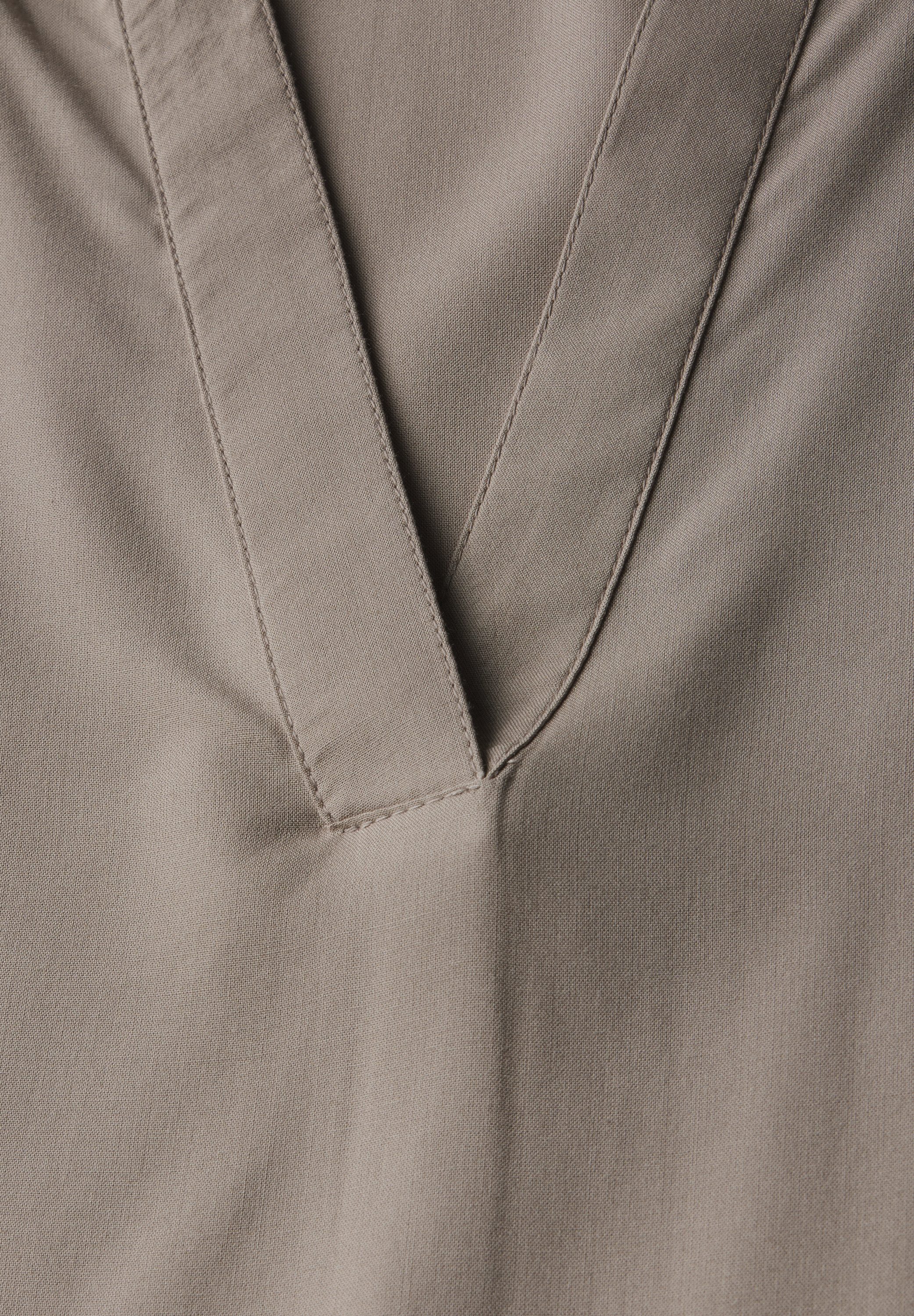 STREET ONE Blouse met korte mouwen met ingesneden ronde hals