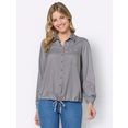 classic inspirationen blouse met lange mouwen grijs