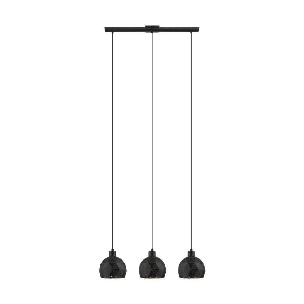 EGLO Hanglamp ROCCAFORTE Hanglamp, hanglamp van metaal in zwart en goudkleur, E14 fitting (1 stuk)
