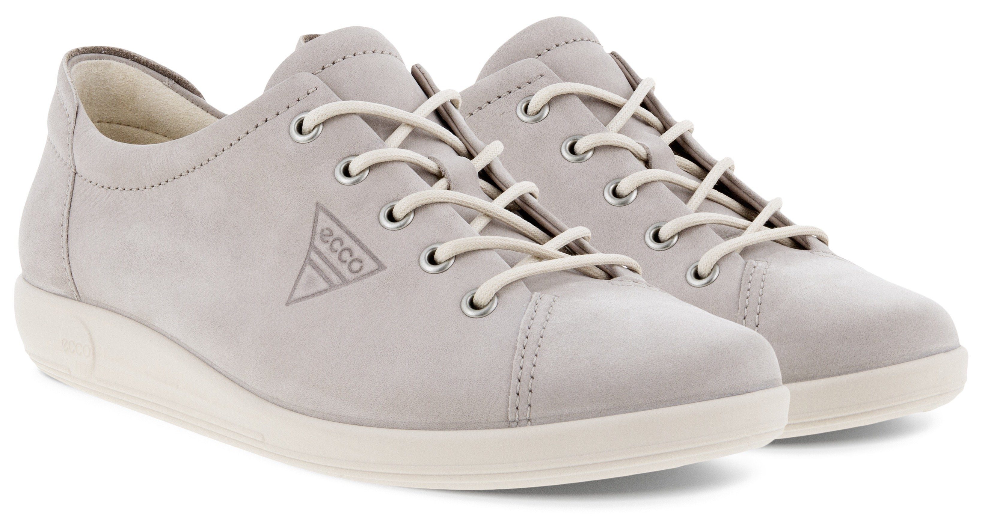 Ecco Veterschoenen Ecco Soft 2.0 vrijetijdsschoen, lage schoen, veterschoen met subtiele logo-opdruk