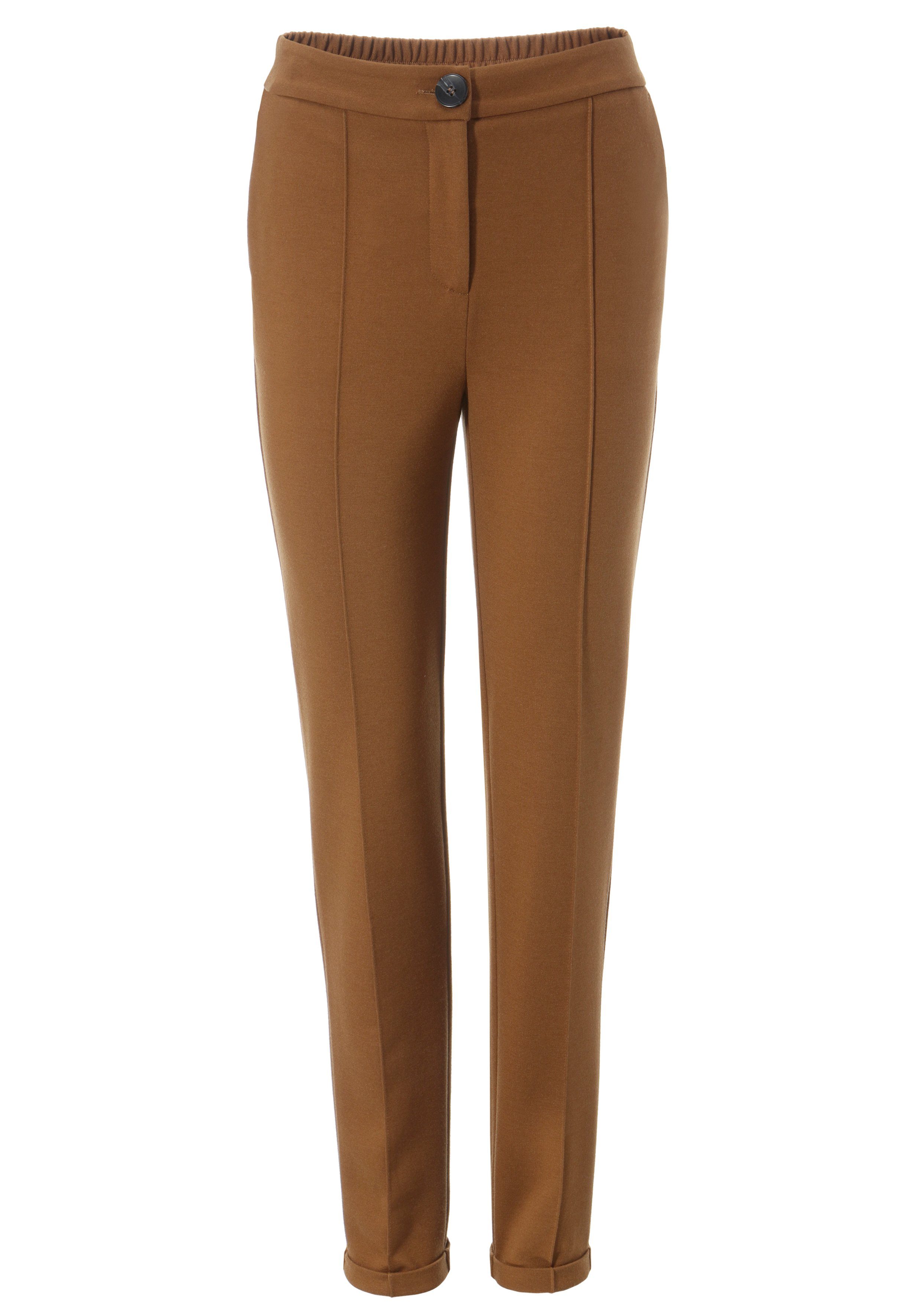 Aniston CASUAL Jerseybroek met biezen gegarneerd
