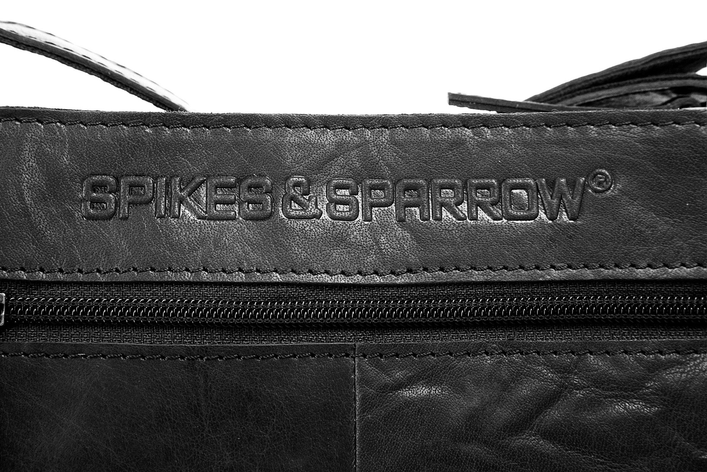 Spikes & Sparrow Schoudertas echt leder