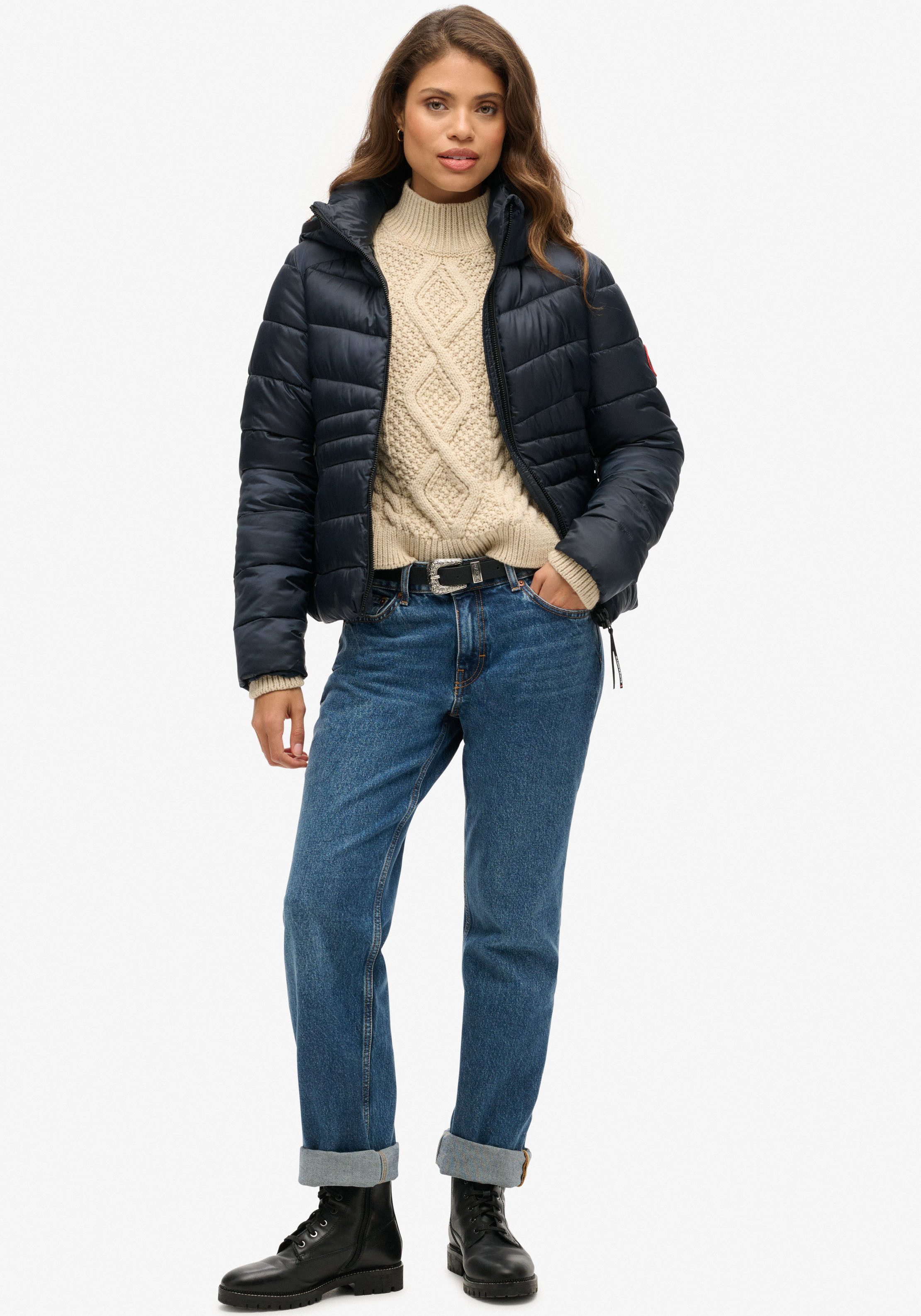 Superdry Gewatteerde jas HOODED FUJI QUILT PADDED JKT