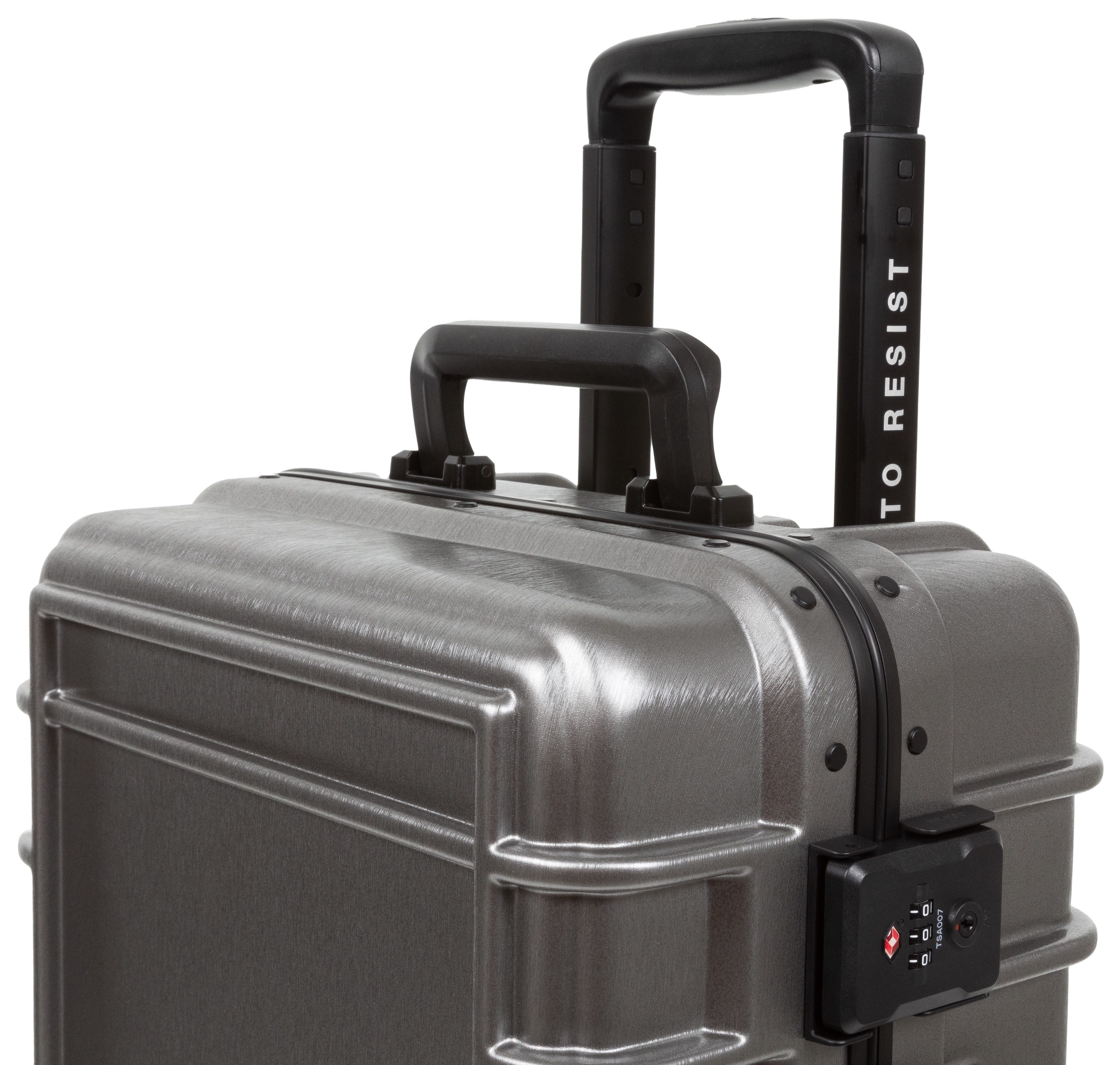 Eastpak Hardshell-trolley RESIST'R CASE S BRUSHED METAL met 30 jaar garantie