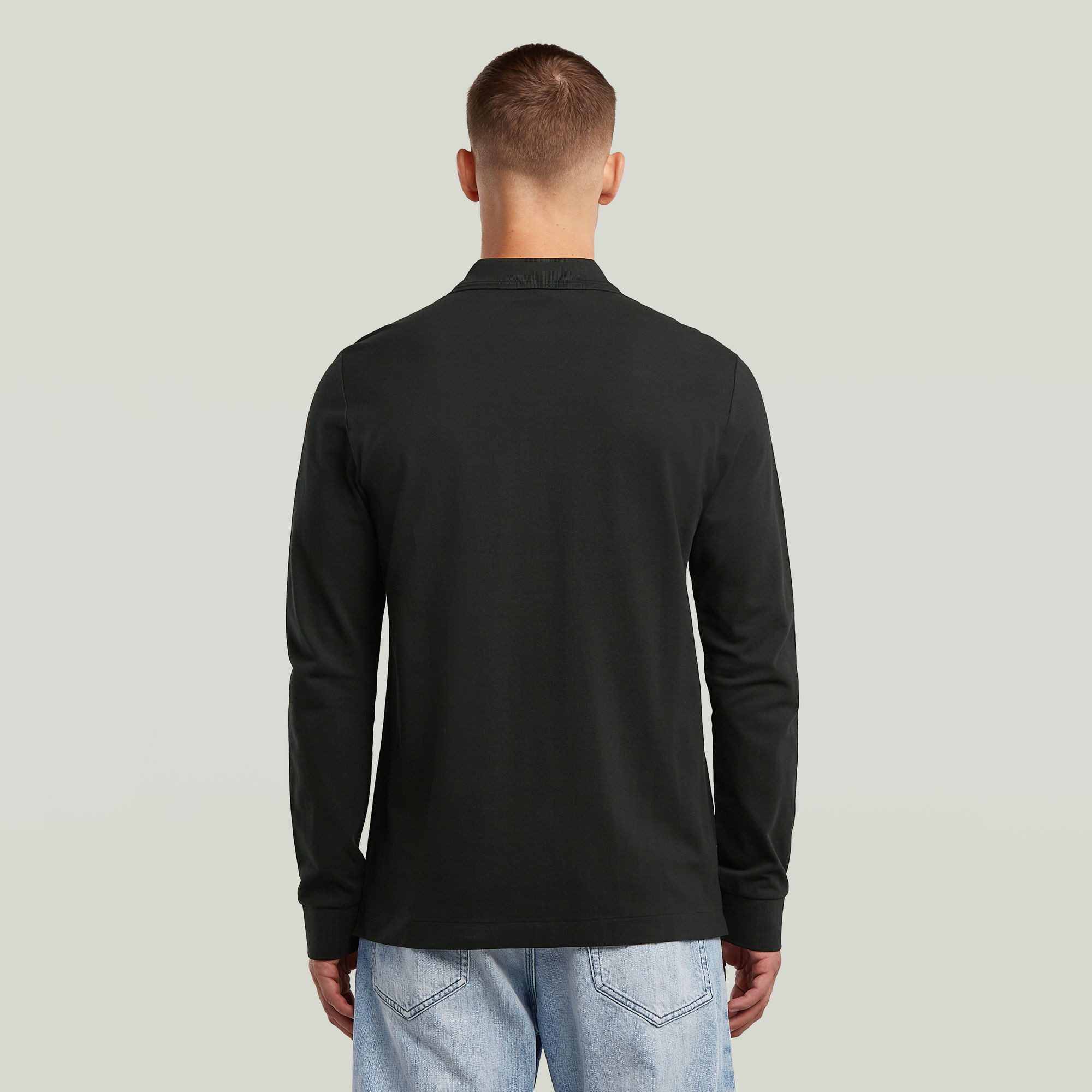 G-Star RAW Poloshirt Dunda Slim Polo lange mouwen, met logo
