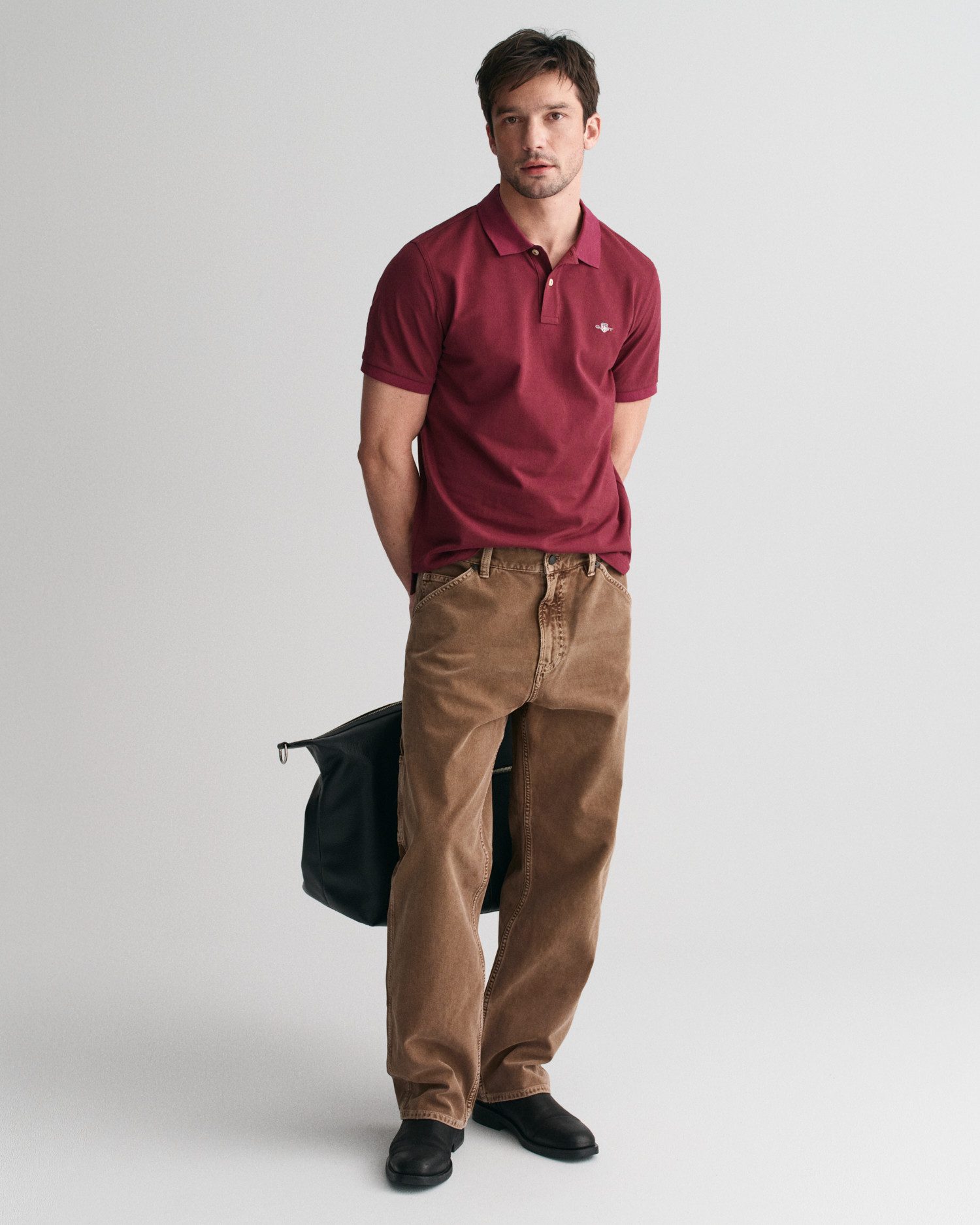 Gant Poloshirt REG SHIELD SS PIQUE POLO met logo en platte breikraag 100% katoen pique