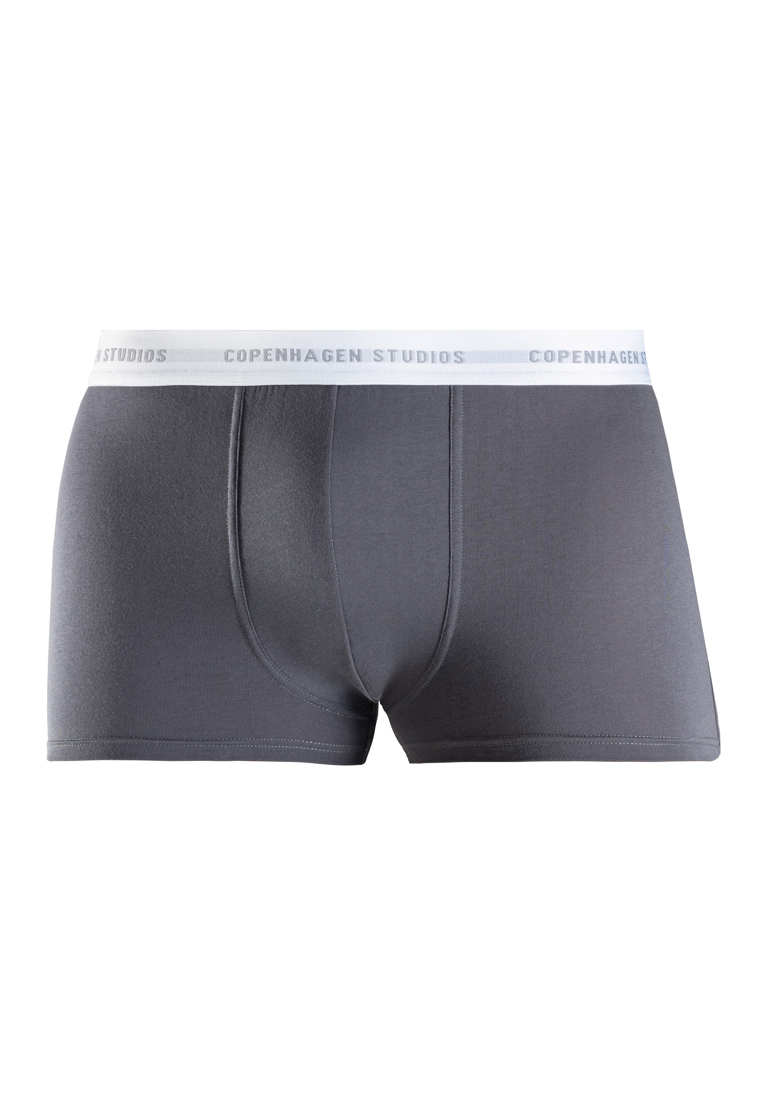 Copenhagen Studios Boxershort voor heren met witte logo-tailleband (set, 3 stuks)