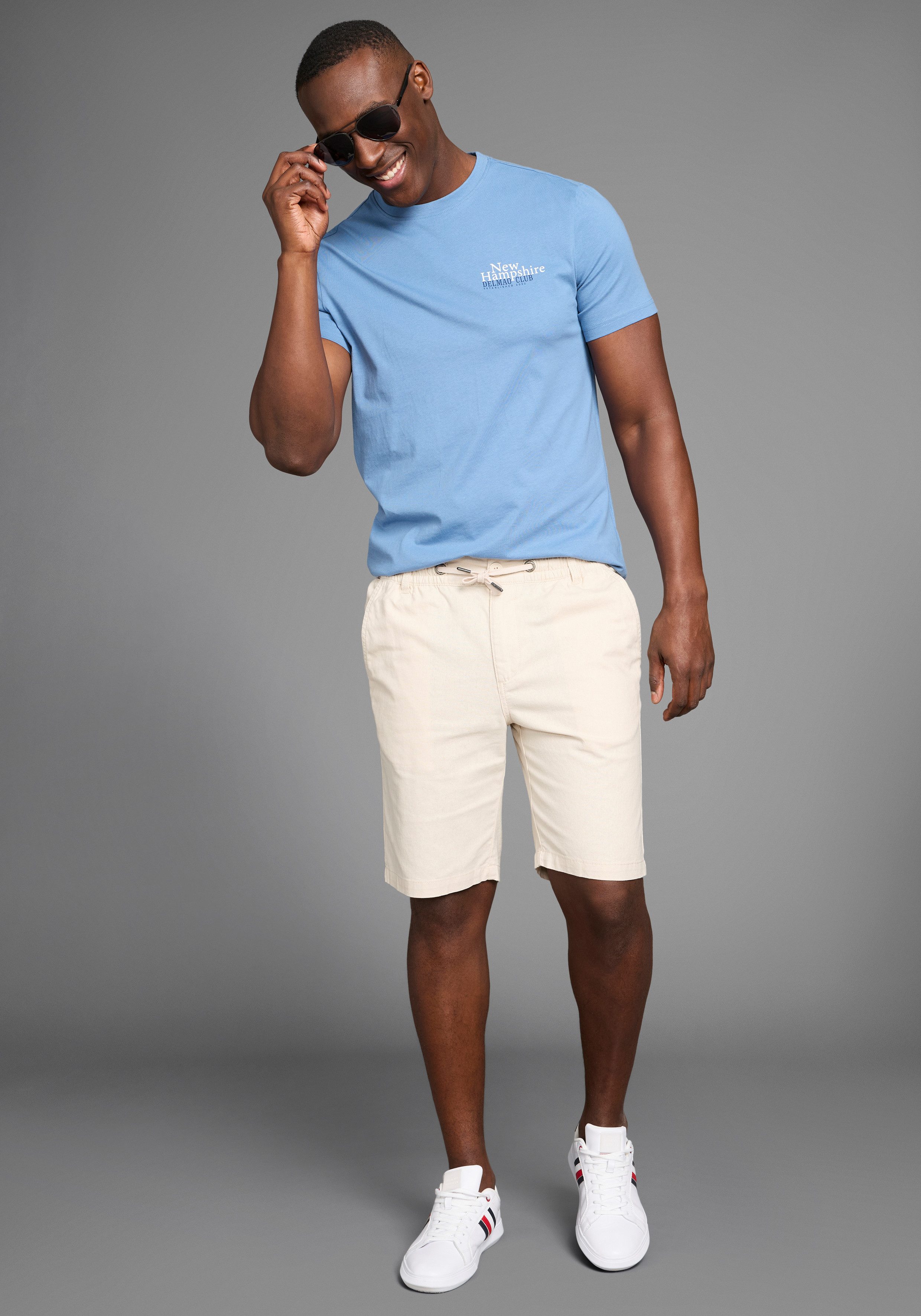 DELMAO Bermuda Van linnen Casual bermuda's