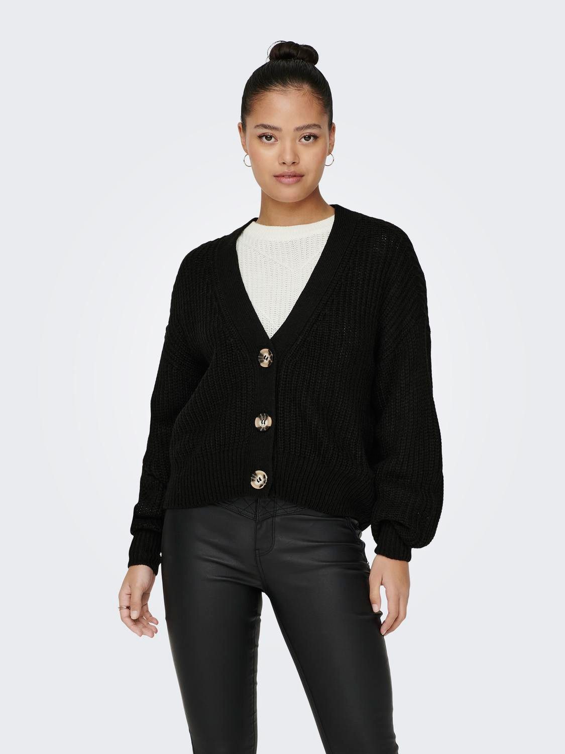 JDY Vest JDYJUSTY L/S SHORT CARDIGAN KNT NOOS