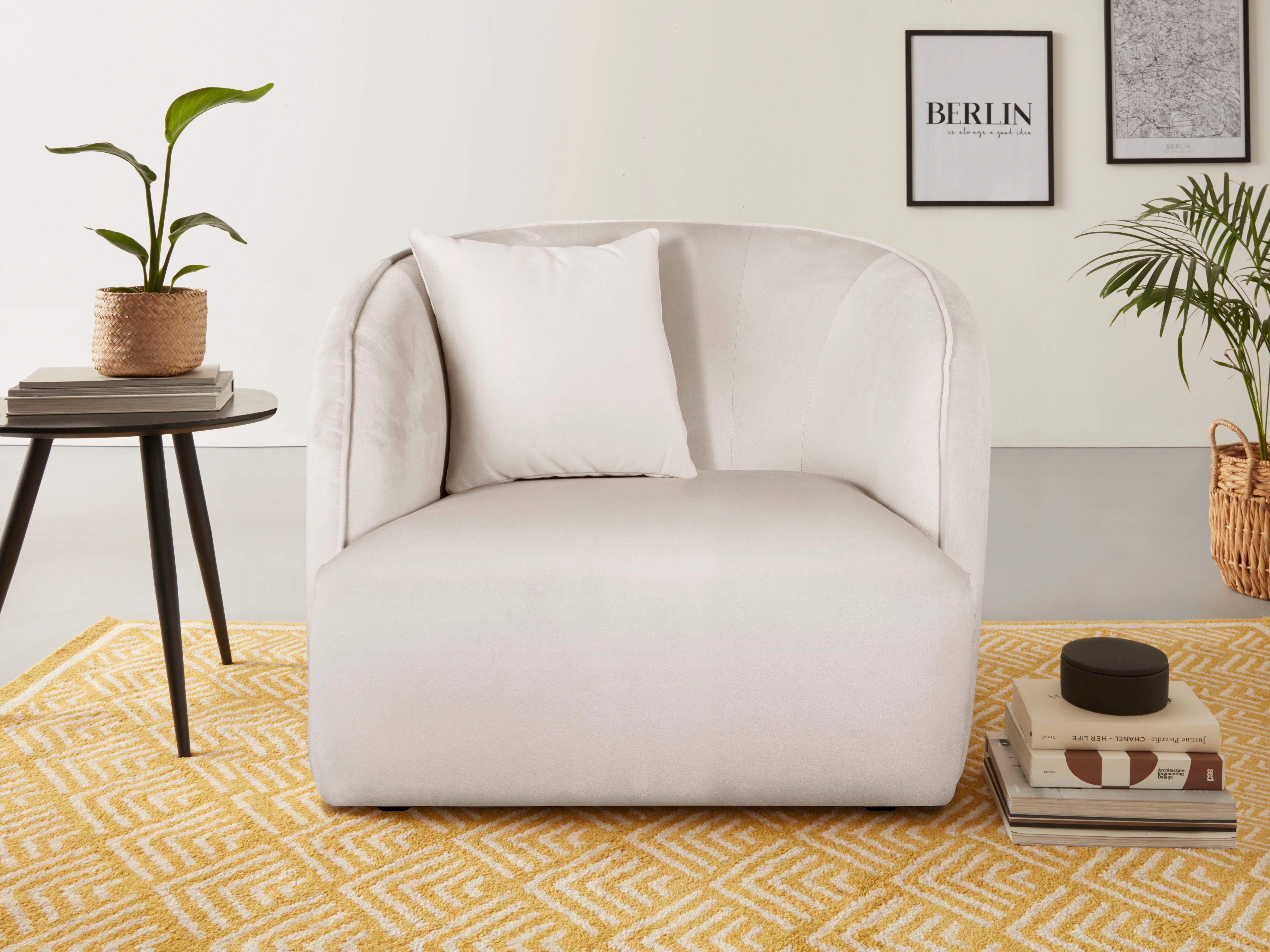 andas Fauteuil Kreukelzone ook met bouclé-bekleding fauteuils beige