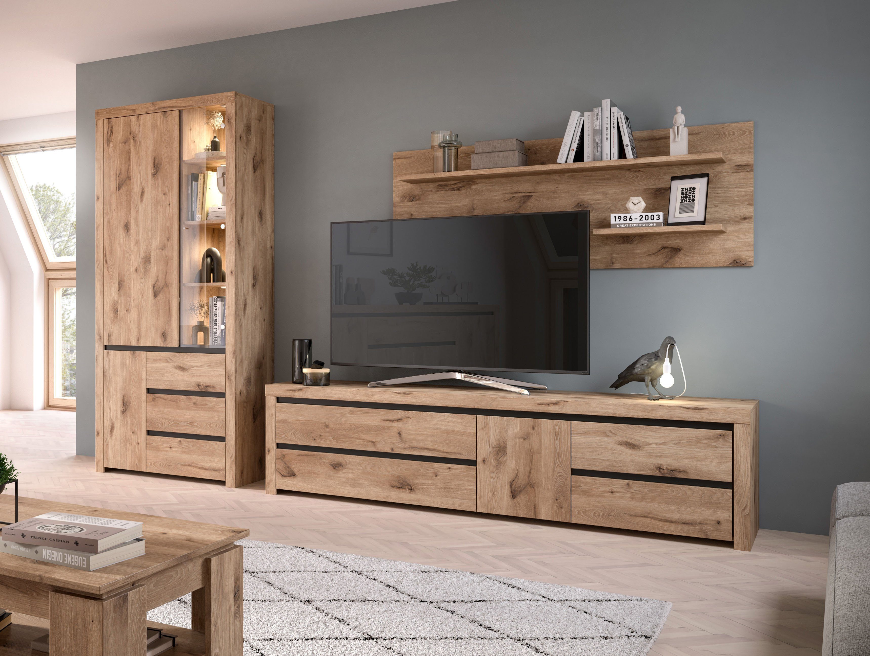 INOSIGN Wandrek Silvestris, Breedte 160 cm, 2 Planken, inclusief Montagemateriaal (1 stuk)
