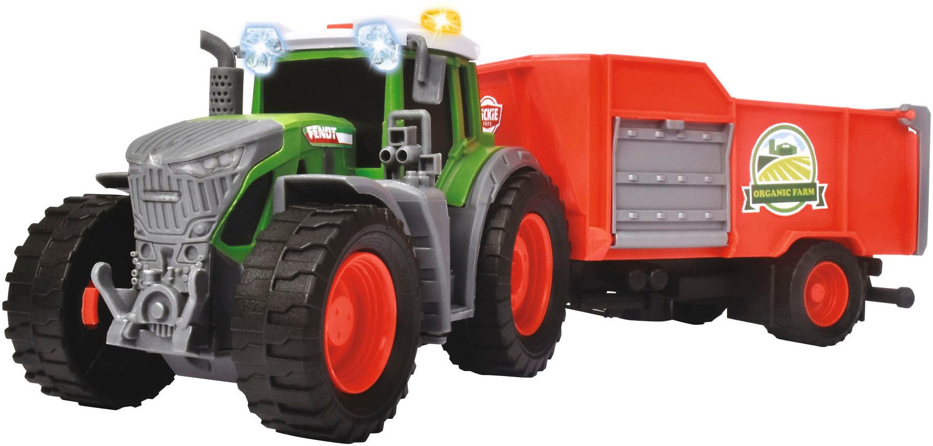 Dickie Toys Speelgoed-tractor Fendt farm trailer met licht en geluid