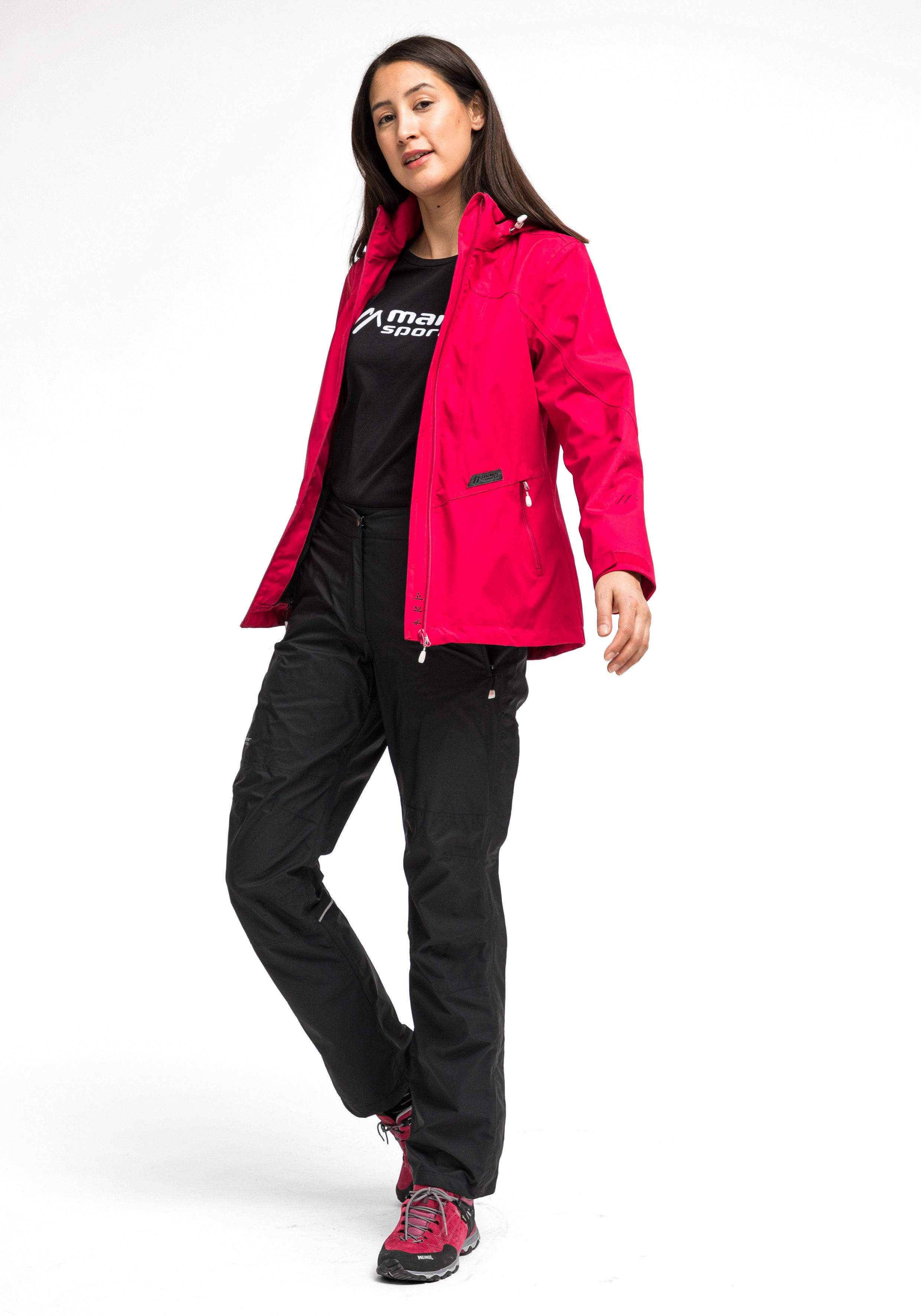 Maier Sports Regenbroek Raindrop L Dames outdoorbroek, waterdicht en winddicht, ook als overbroek te gebruiken