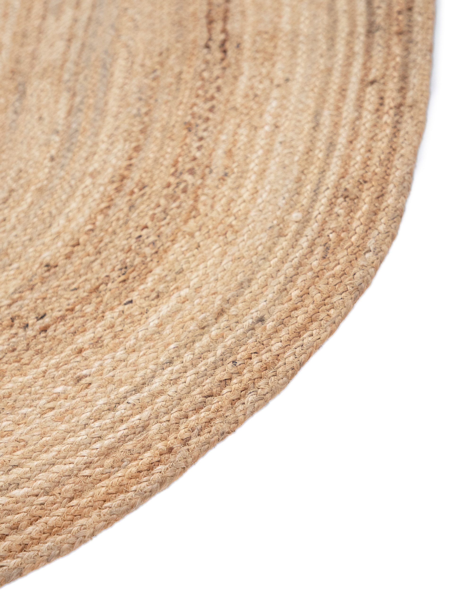 carpetfine Vloerkleed Nele jute-vloerkleed natuurmateriaal gevlochten tweezijdig te gebruiken kleed van 100% jute, in rond en ovaal, vele maten