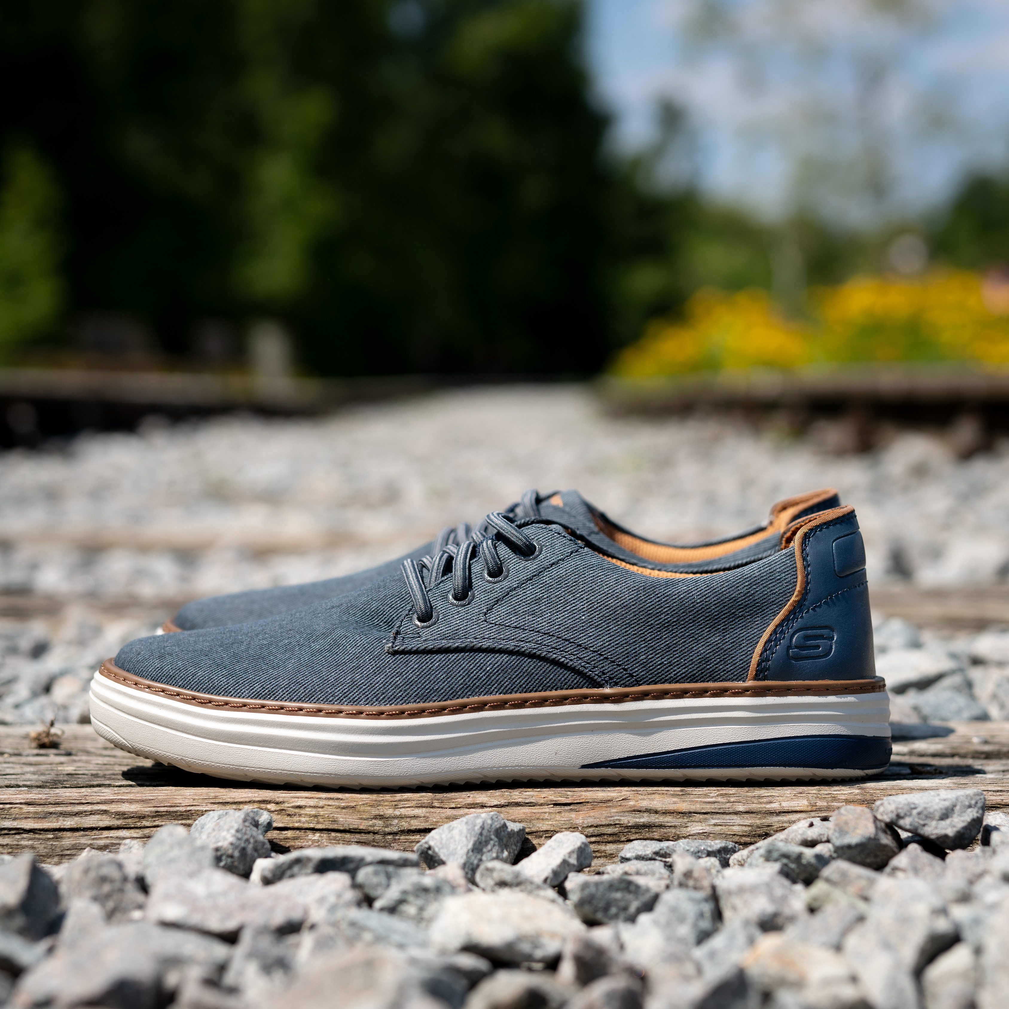 Skechers Sneakers HYLAND-RATNER , zomerschoen, veterschoen in vegan uitvoering
