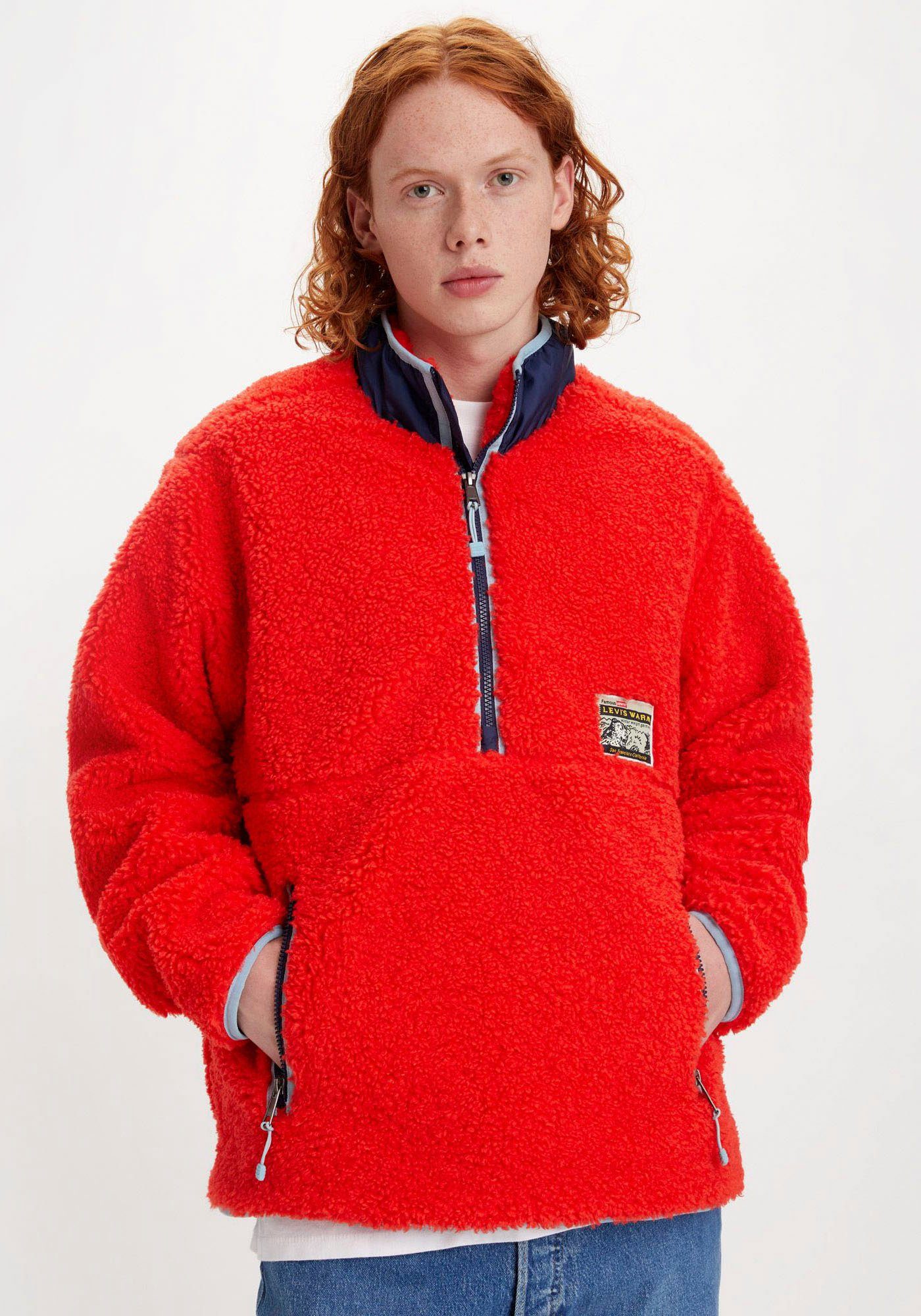 Levi's® Jack van imitatiebont LAKESIDE MOCK NECK gemaakt van warme sherpa stof