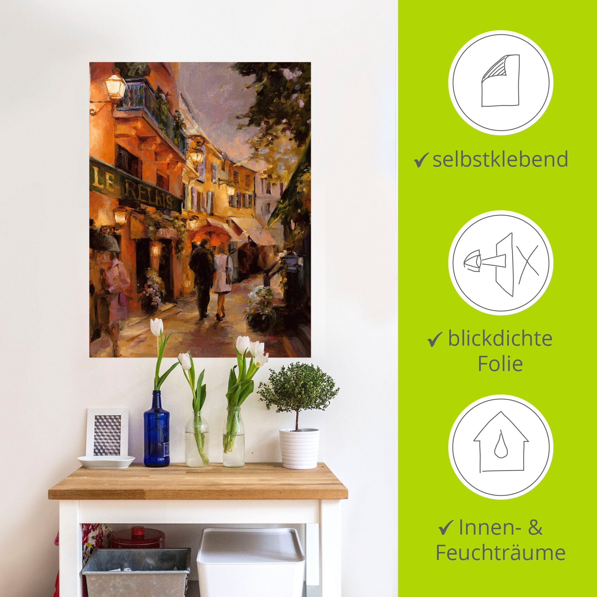 Artland Artprint Avond in Parijs I als artprint op linnen, poster, muursticker in verschillende maten