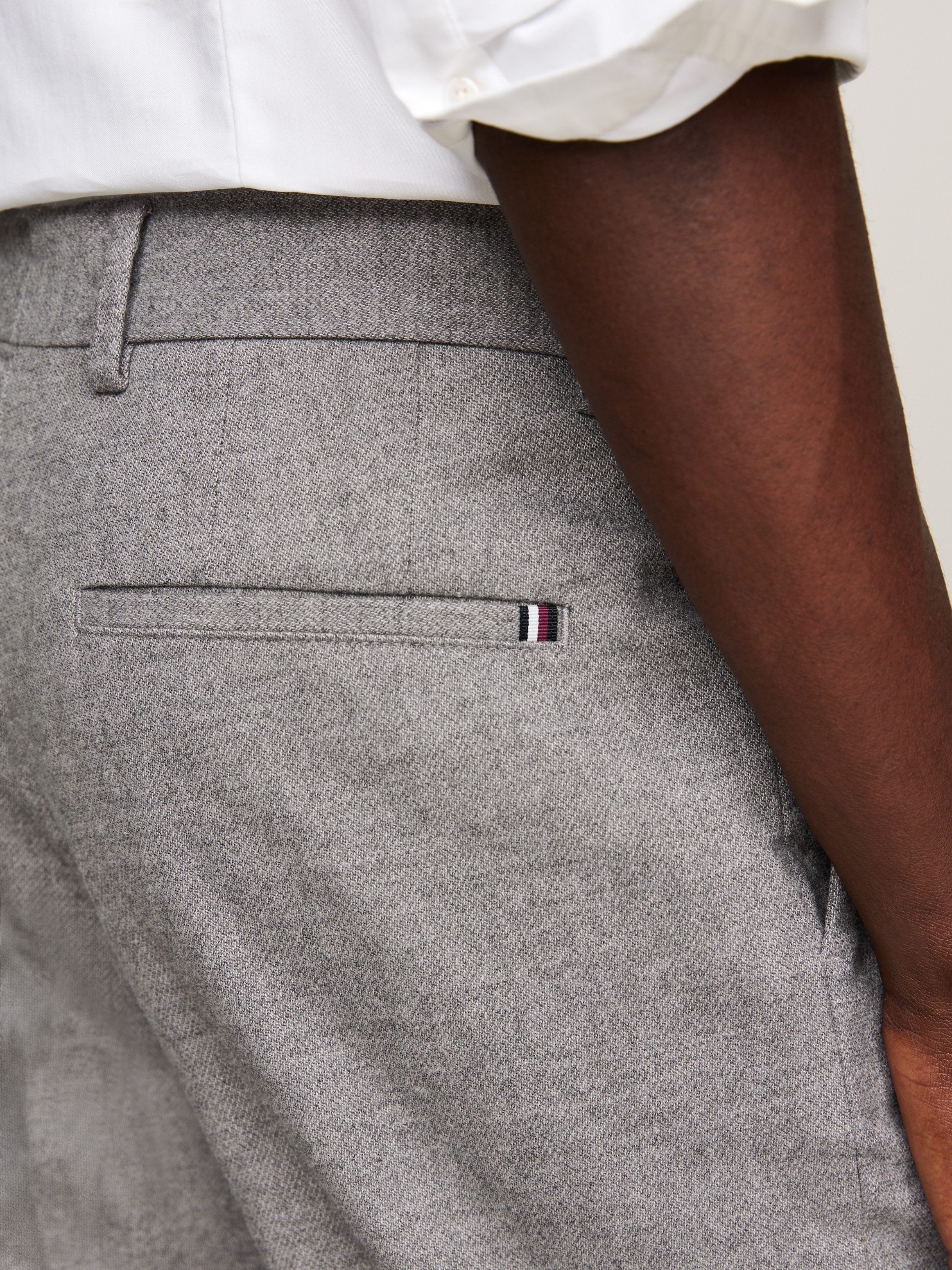 Tommy Hilfiger Five-pocketsbroek DC DENTON BRUSHED MARL gemêleerd ontwerp, met persplooien