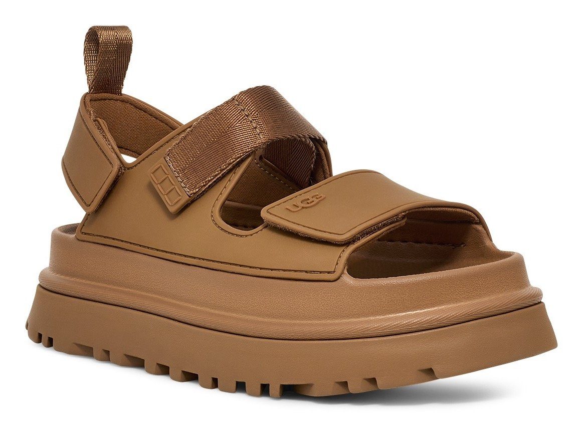 UGG Plateausandalen Goldenglow , zomerschoen, strandschoen, plateausandaal met klittenbandsluitingen