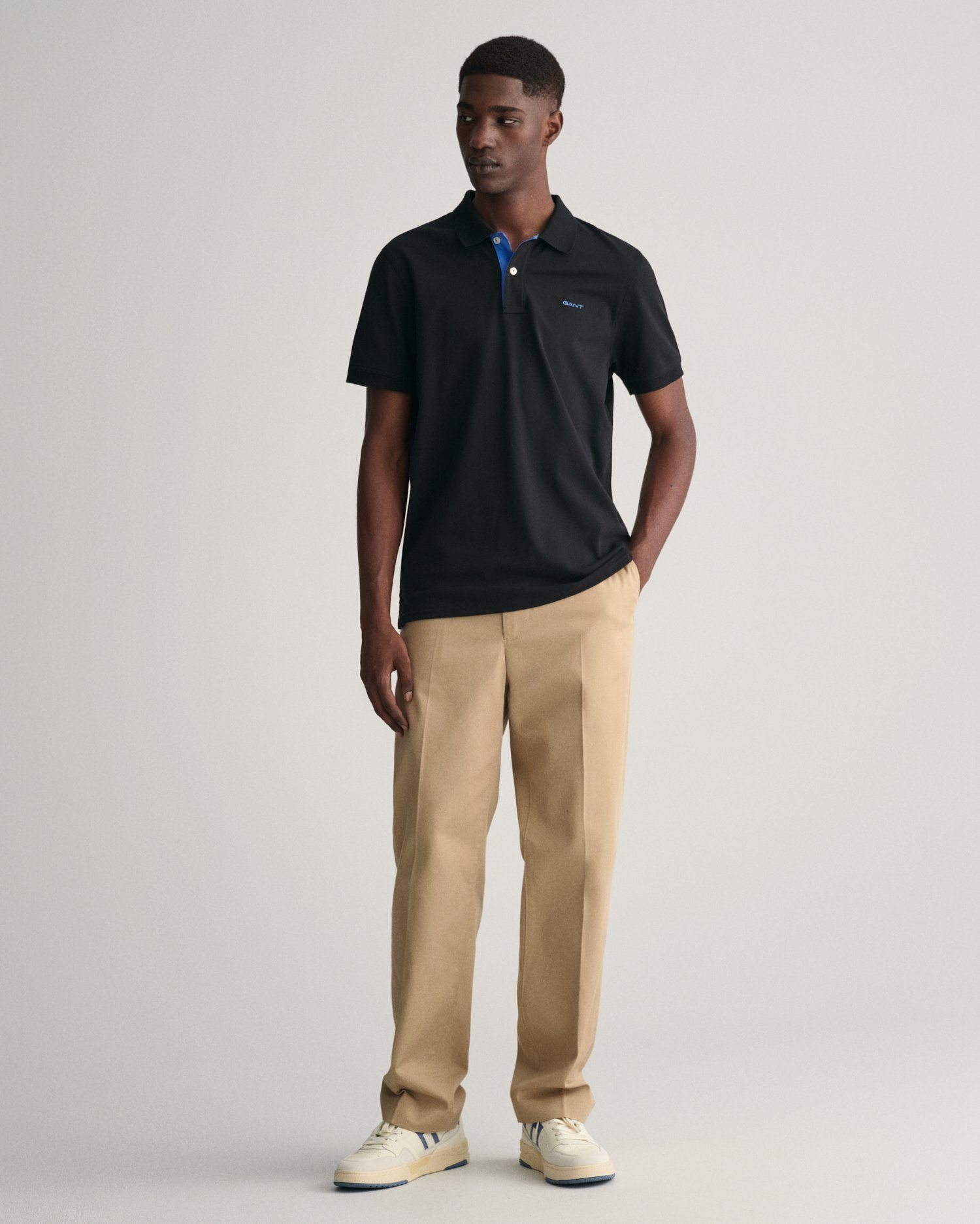 Gant Poloshirt REG CONTRAST PIQUE SS RUGGER met contrastkleurige inzetten