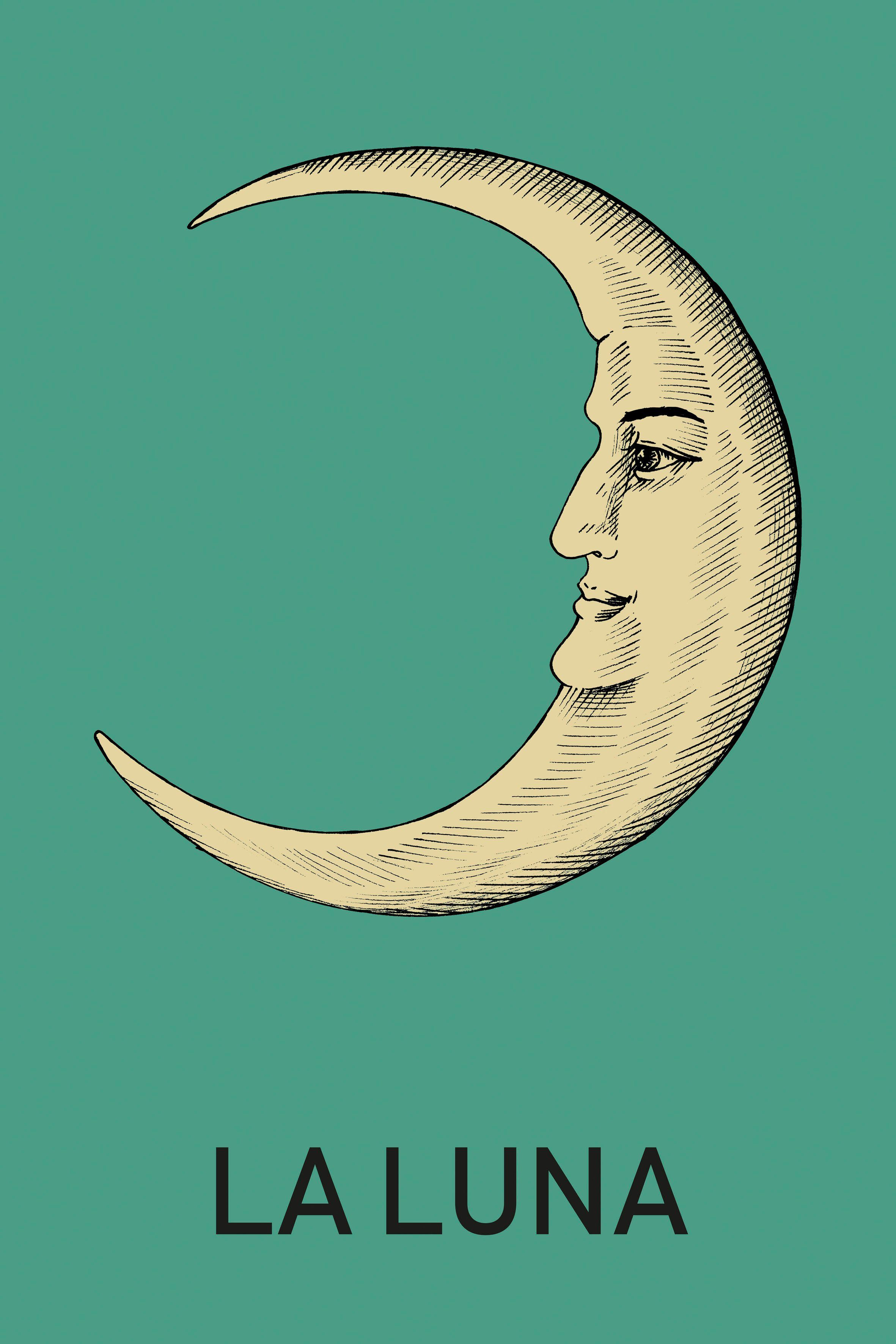 queence Artprint op linnen LA LUNA