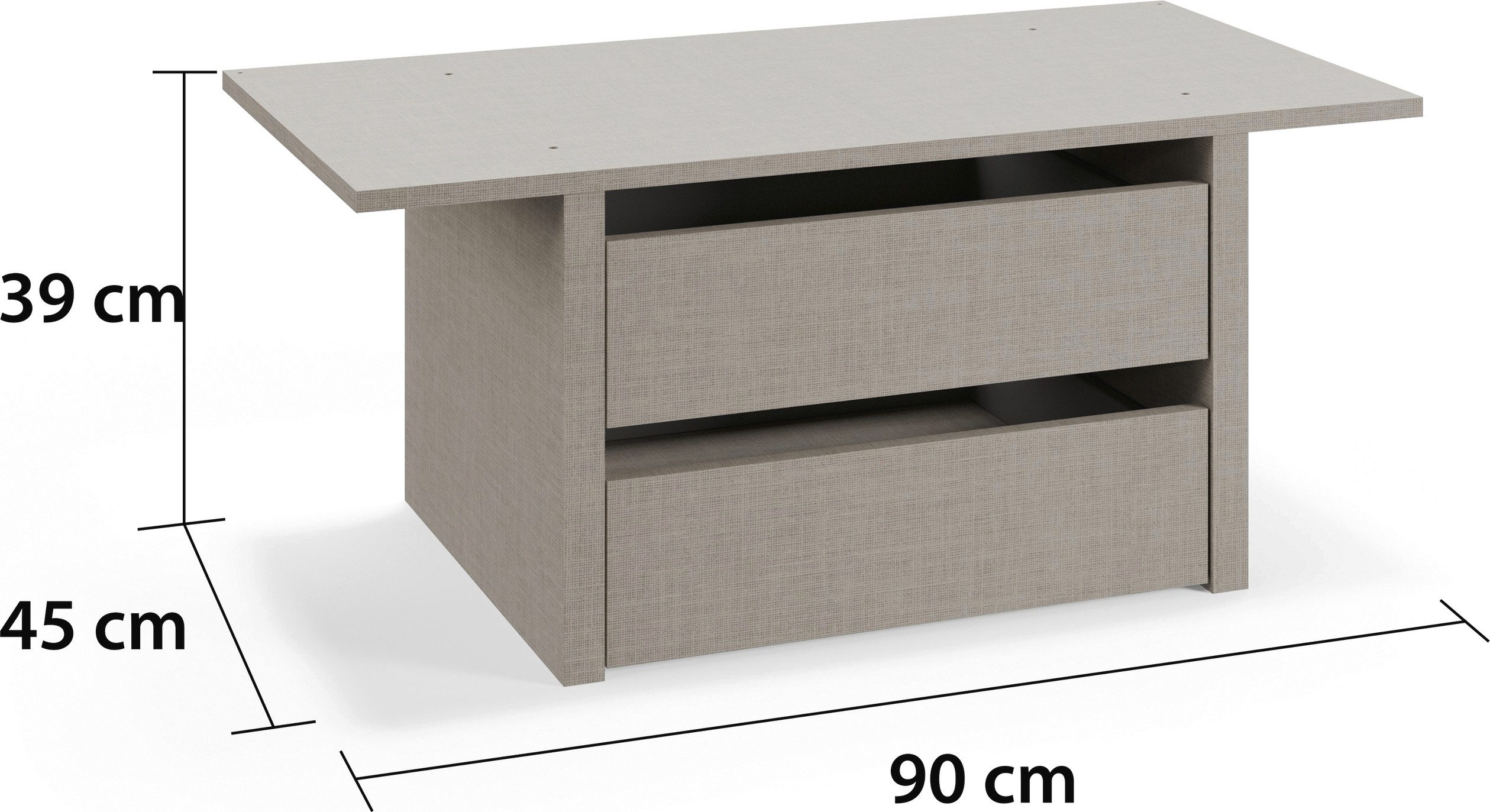 rauch Lade-inzet Accessoires voor rookkasten ORANJE/ZWART, Breedte 90 cm, diepte 45 cm, met 2 lades voor kasten Voyager