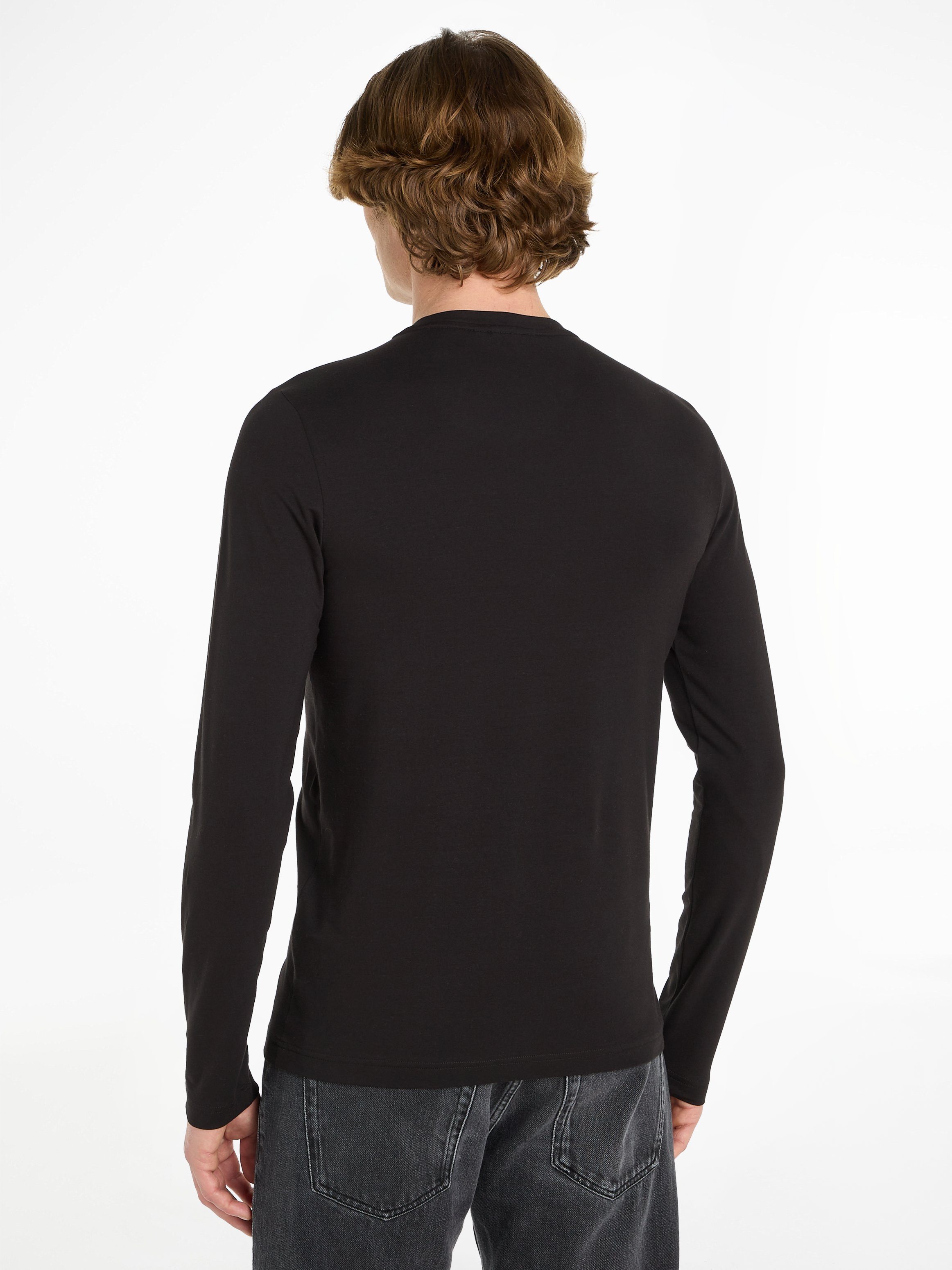 Calvin Klein Shirt met lange mouwen STRETCH SLIM FIT LS T-SHIRT