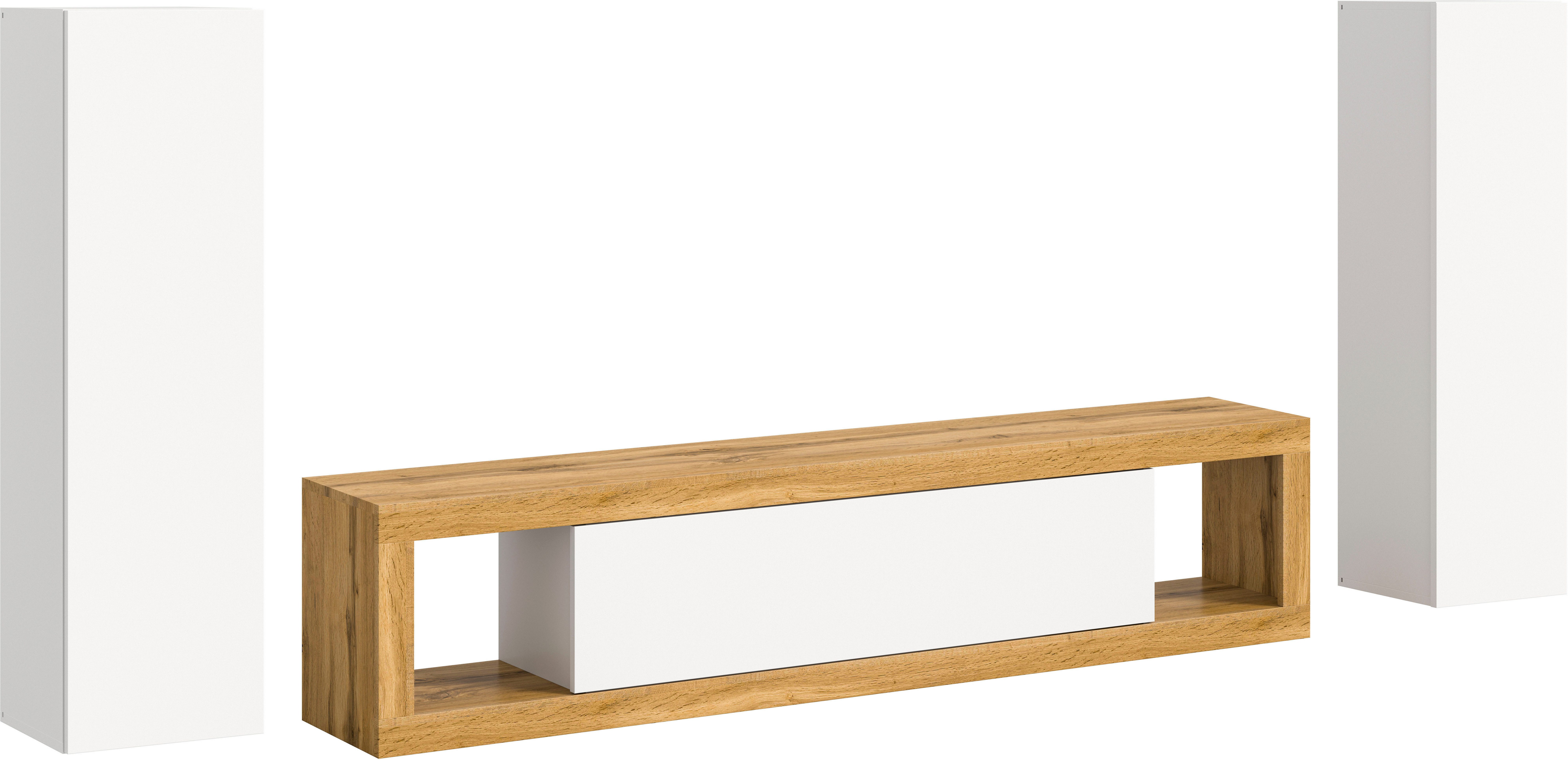 INOSIGN Wandmeubel Trinity,Breedte 270 cm, 1 Lowboard (staand en hangend monteerbaar)(3-delig)