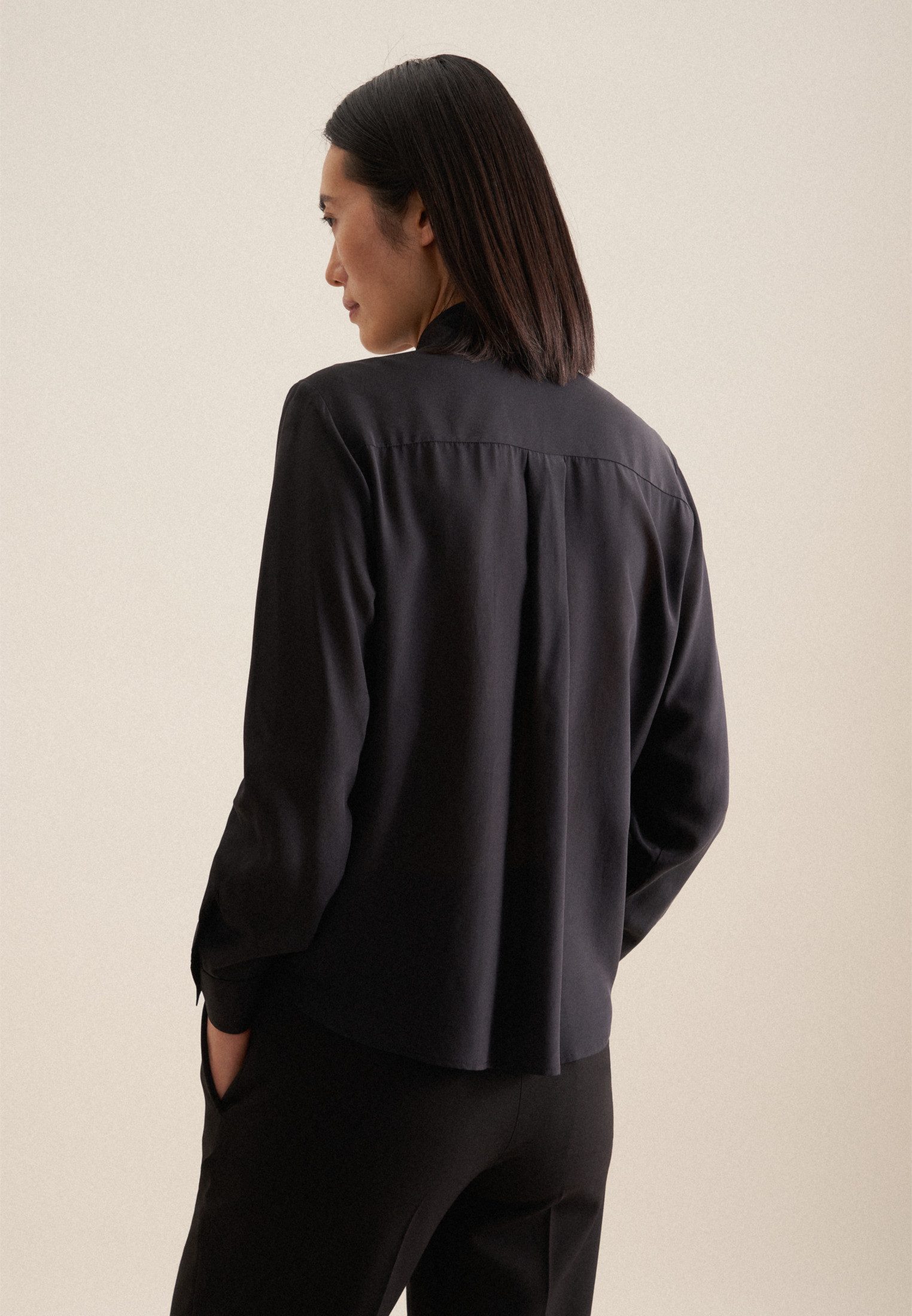 seidensticker Overhemdblouse Zwarte roos