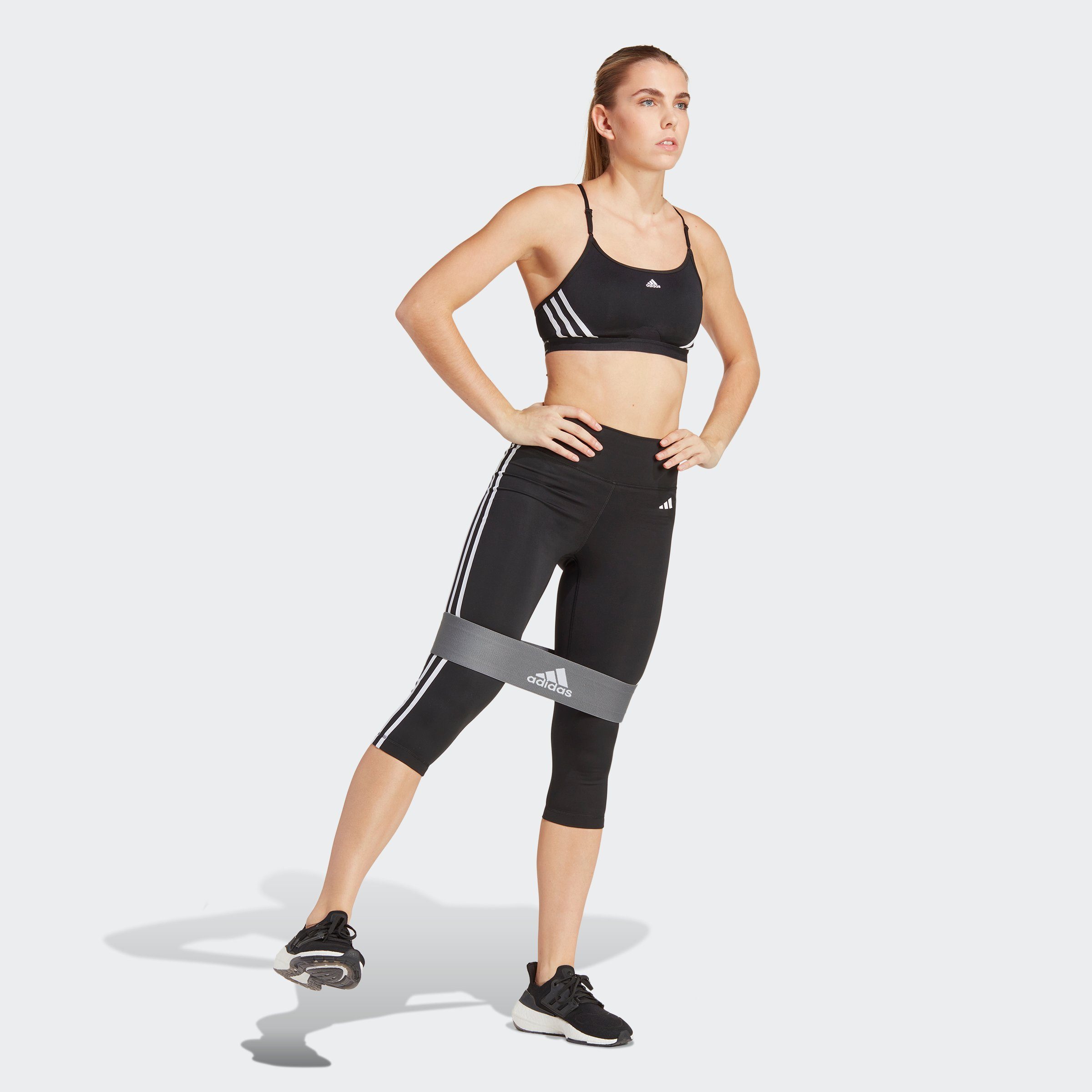 adidas Performance Trainingstights TRAIN essentials 3-strepen HIGHWAISTED 3/4 (1-delig)