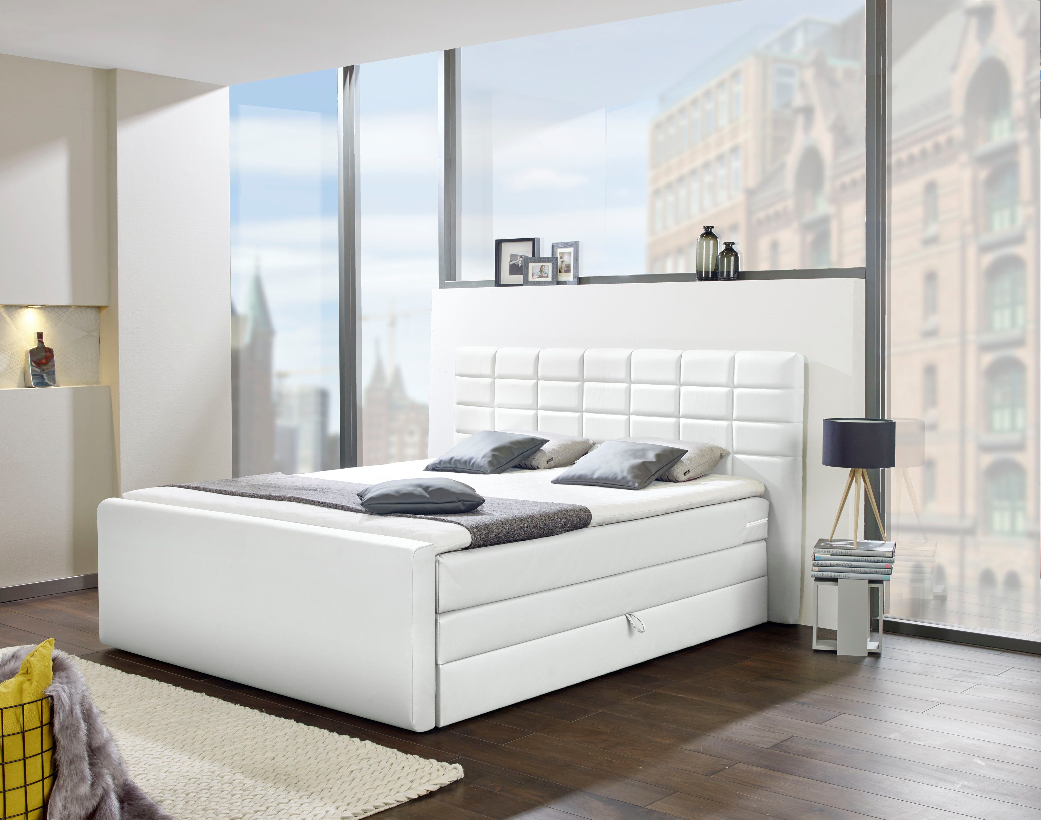 INOSIGN Boxspring Lethbridge incl. bedbox en matrastopper, twee matrastypes in h2