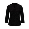 ashley brooke by heine shirt met staande kraag samt-shirt (1-delig) zwart