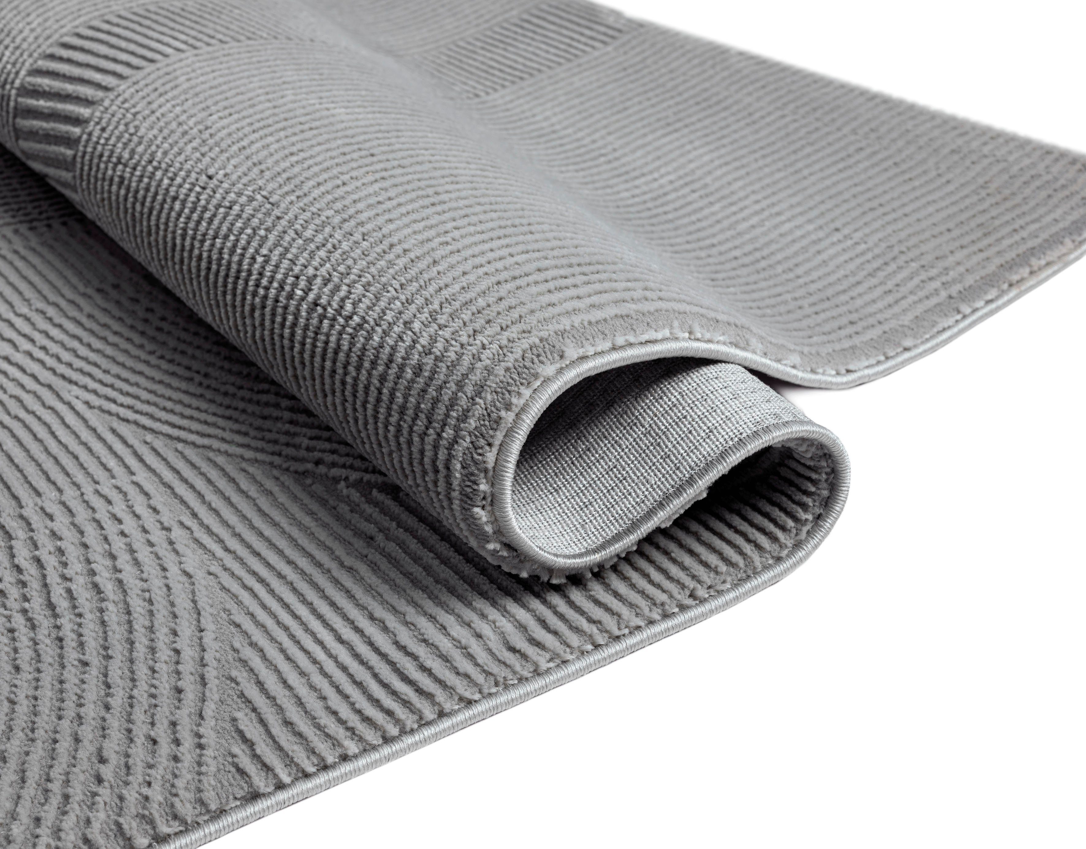 merinos Vloerkleed Sign 1904 Hoog-laag structuur, geometrisch, 100% gerecycled polyester, woonkamer