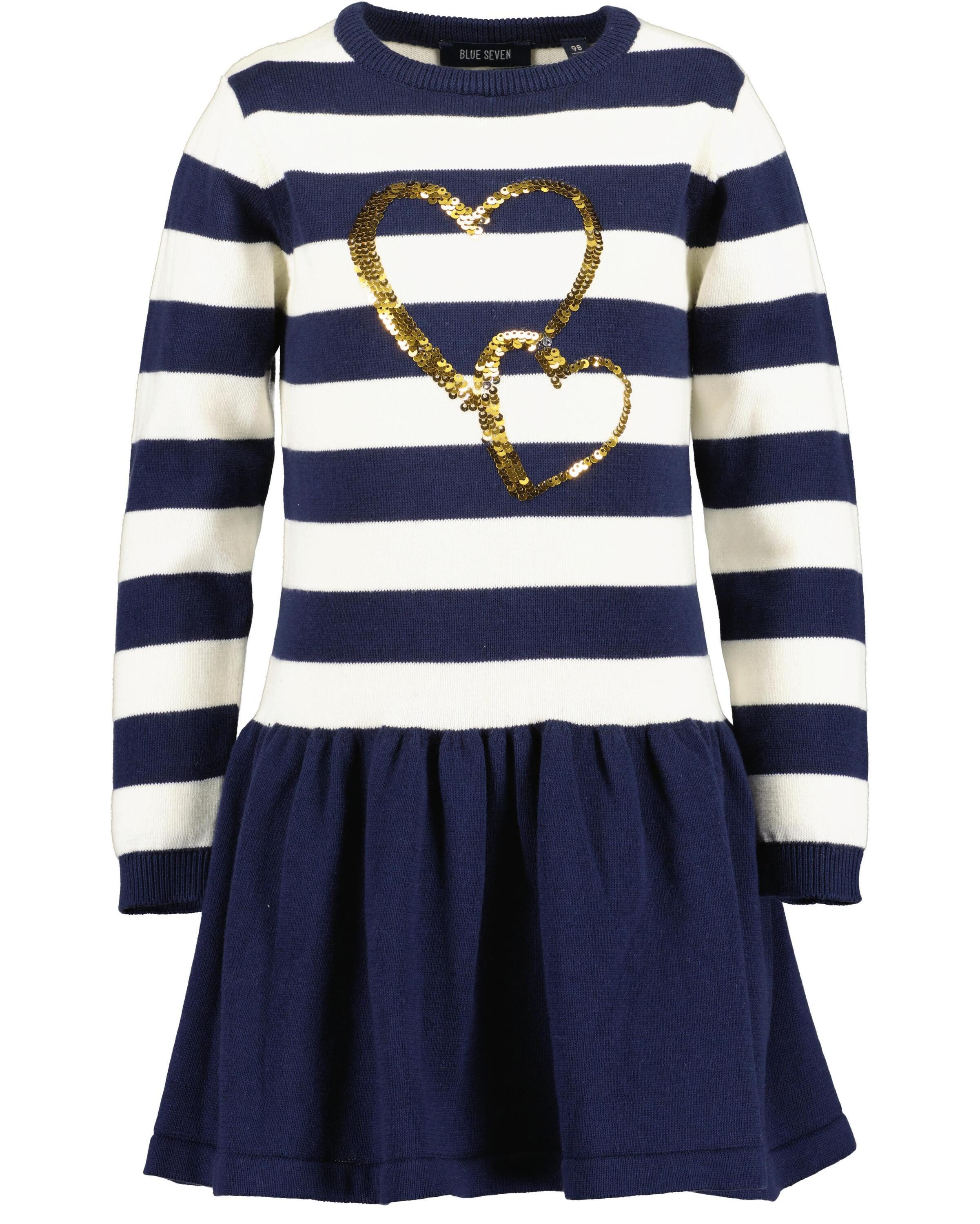Blue Seven Gebreide jurk Blue Seven meisjes gebreide jurk (1-delig) meisjes jurken maat 92 blauw