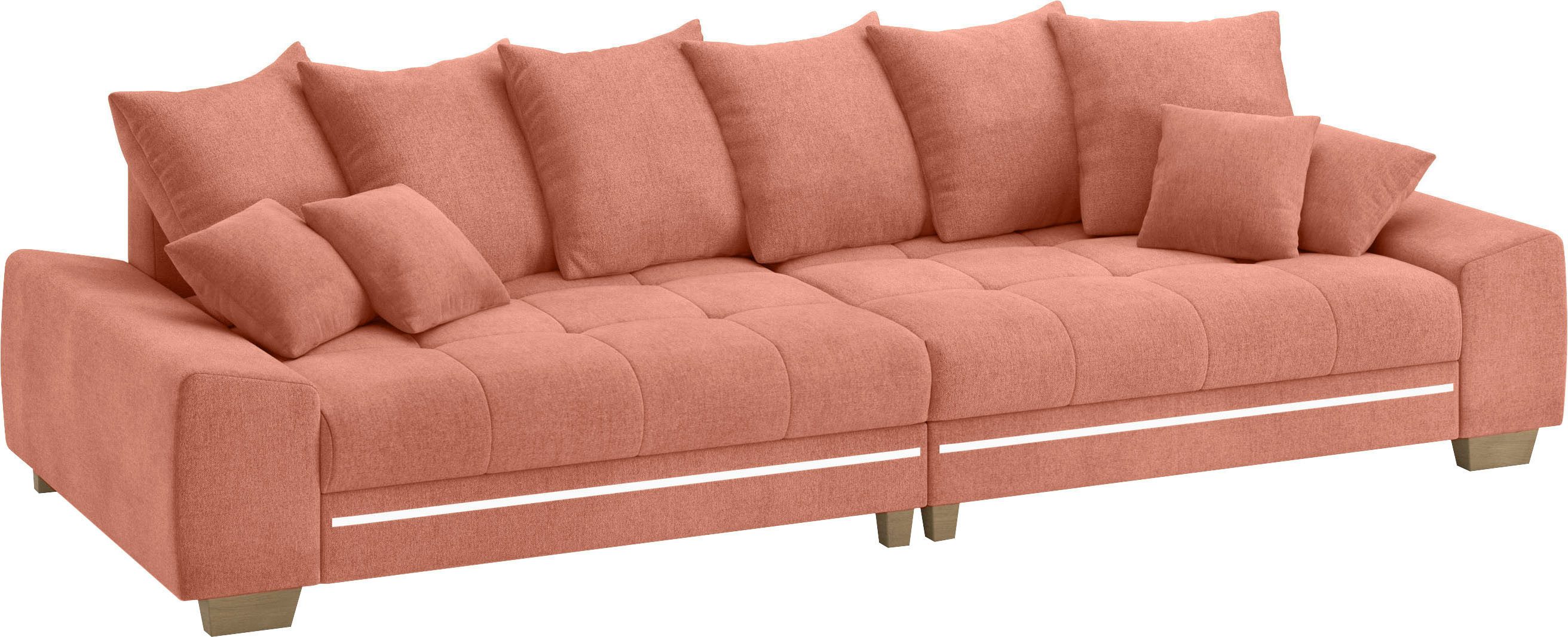 Mr. Couch Megabank Nikita II met rgb-led-verlichting, koudschuim bekleding tot 140 kg belastbaar oranje, xxl banken