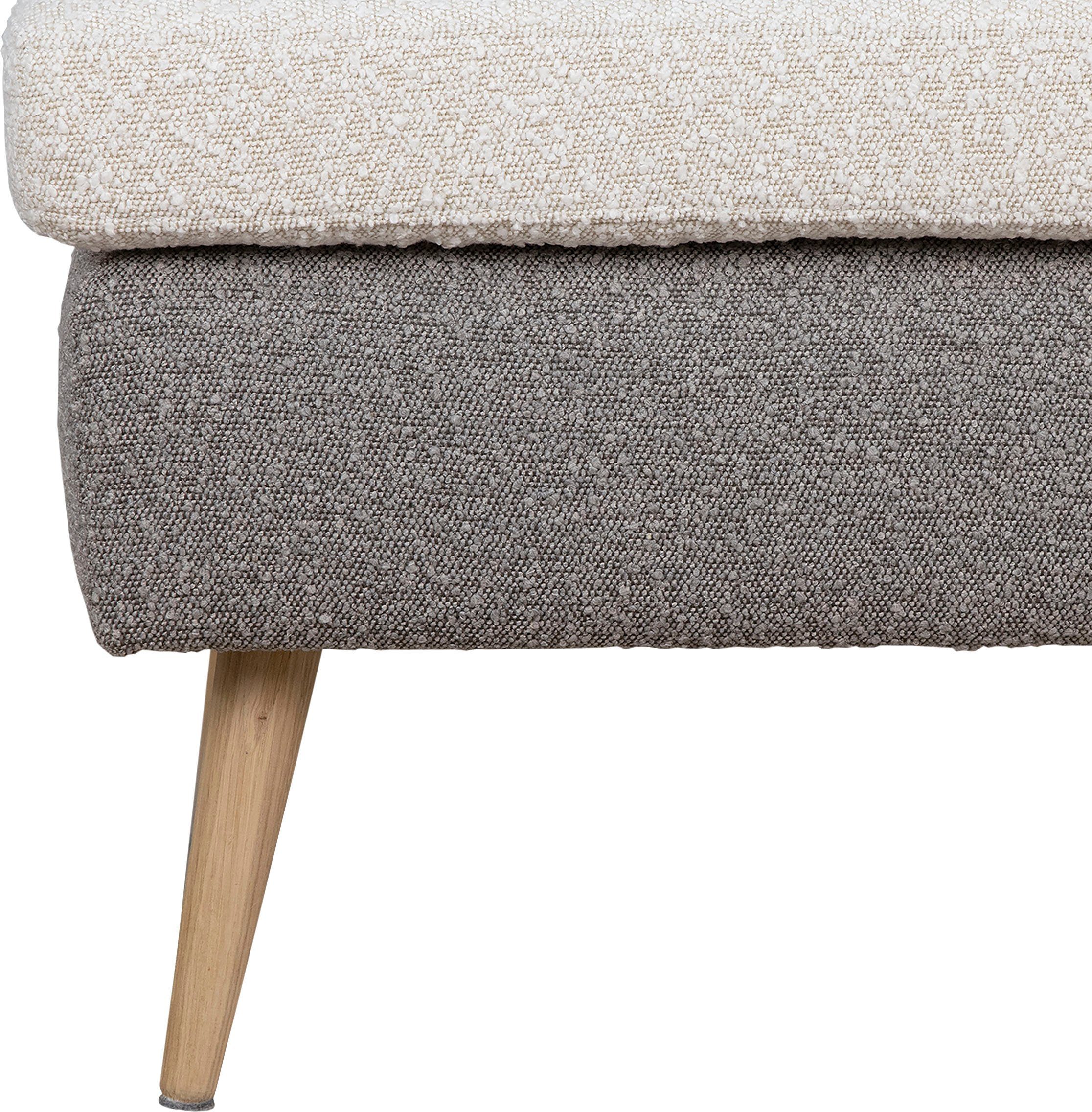 Guido Maria Kretschmer Home&Living Hocker Salla 2-kleurig, bouclé stof of fijne structuur, passend bij de fauteuil