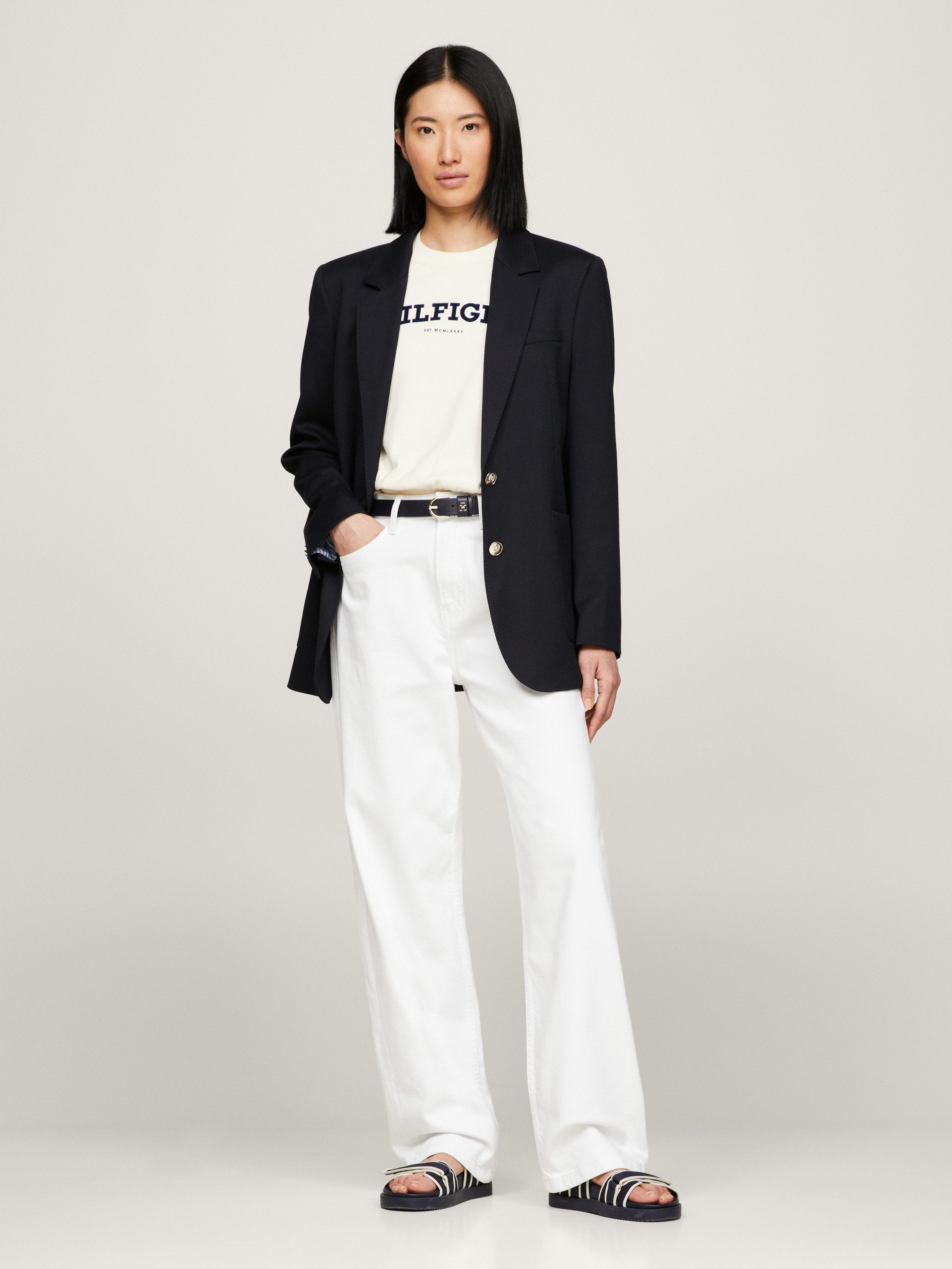 Tommy Hilfiger Straight jeans RELAXED STRAIGHT HW PAM met tommy hilfiger logo-badge
