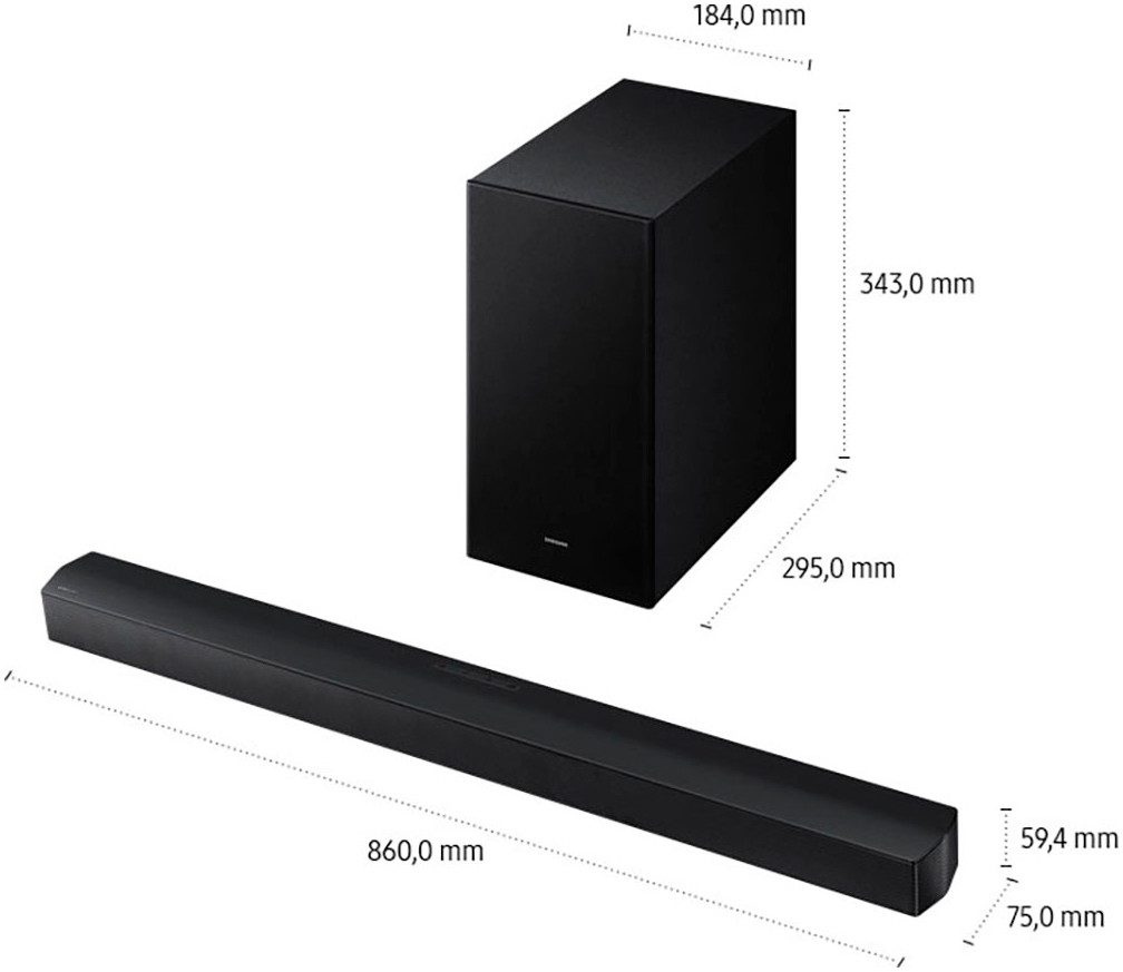Samsung Soundbar HW-B760GF soundbar 5.1-kanaals geluidsysteem, dolby 5.1 kanaal, dts virtual:x, adaptief geluid