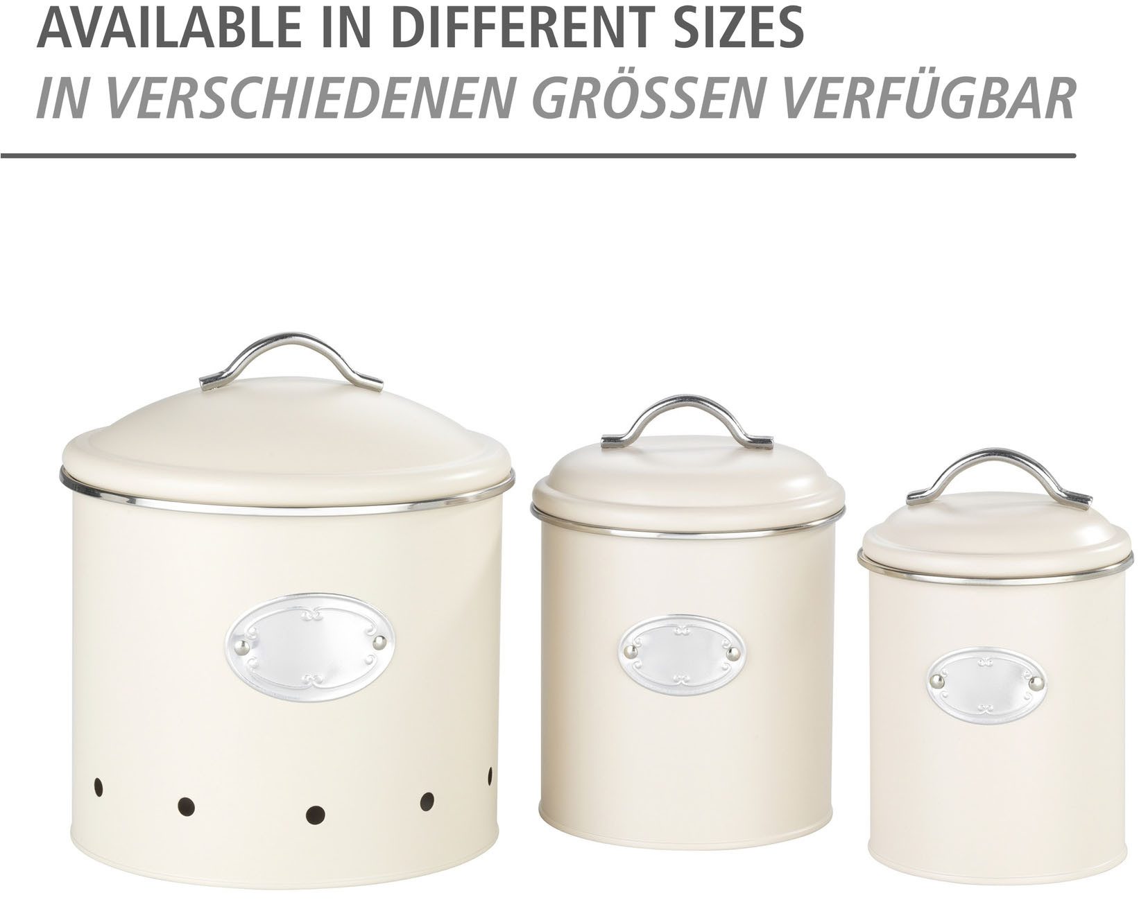 WENKO Voorraadbus Model Nero Opbergdoos voor voedsel met deksel & luchtgaatjes, 4 L (1-delig)