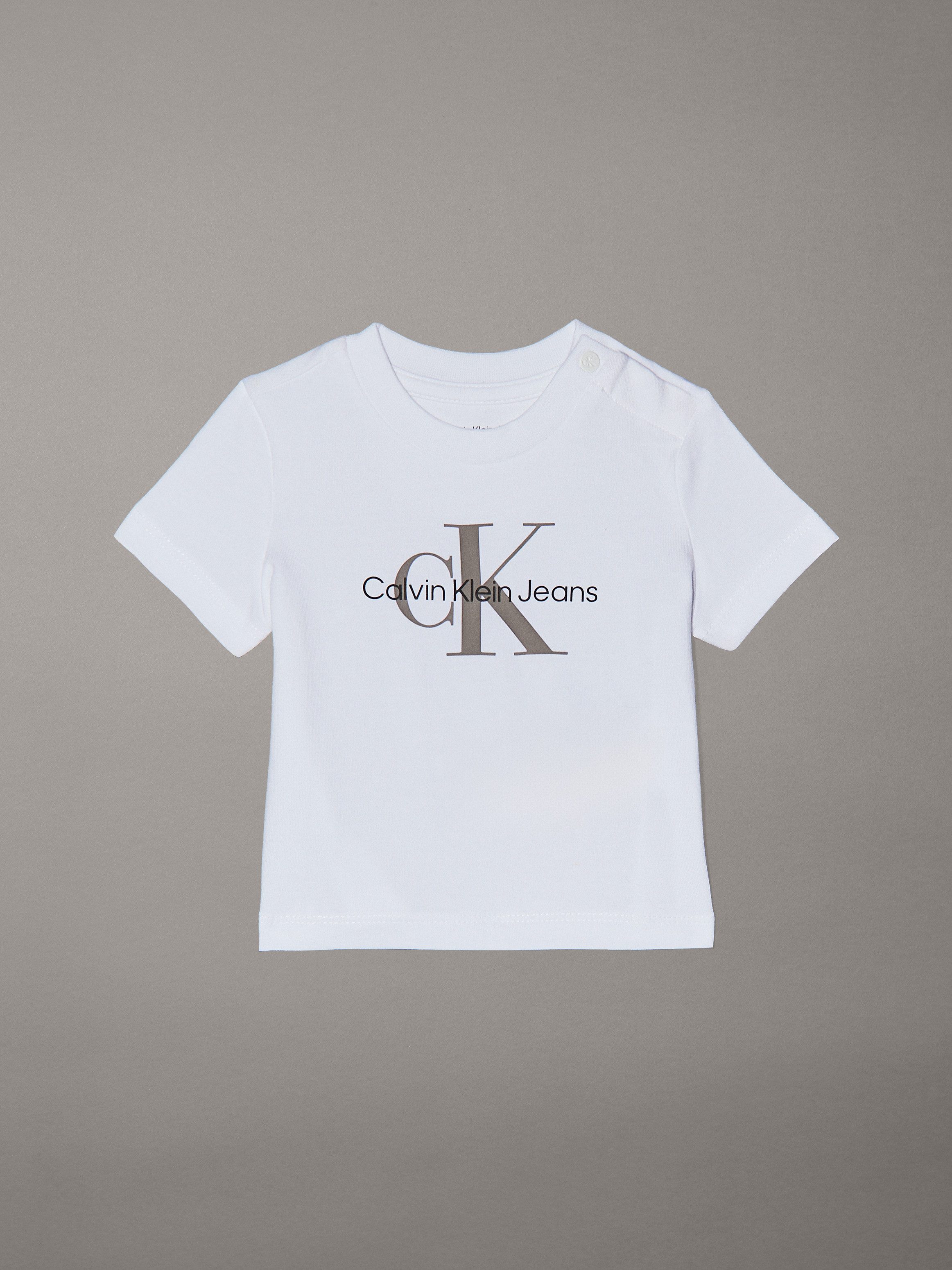 Calvin Klein T-shirt MONOGRAM SS T-SHIRT voor baby’s tot 2 jaar, met logo-print