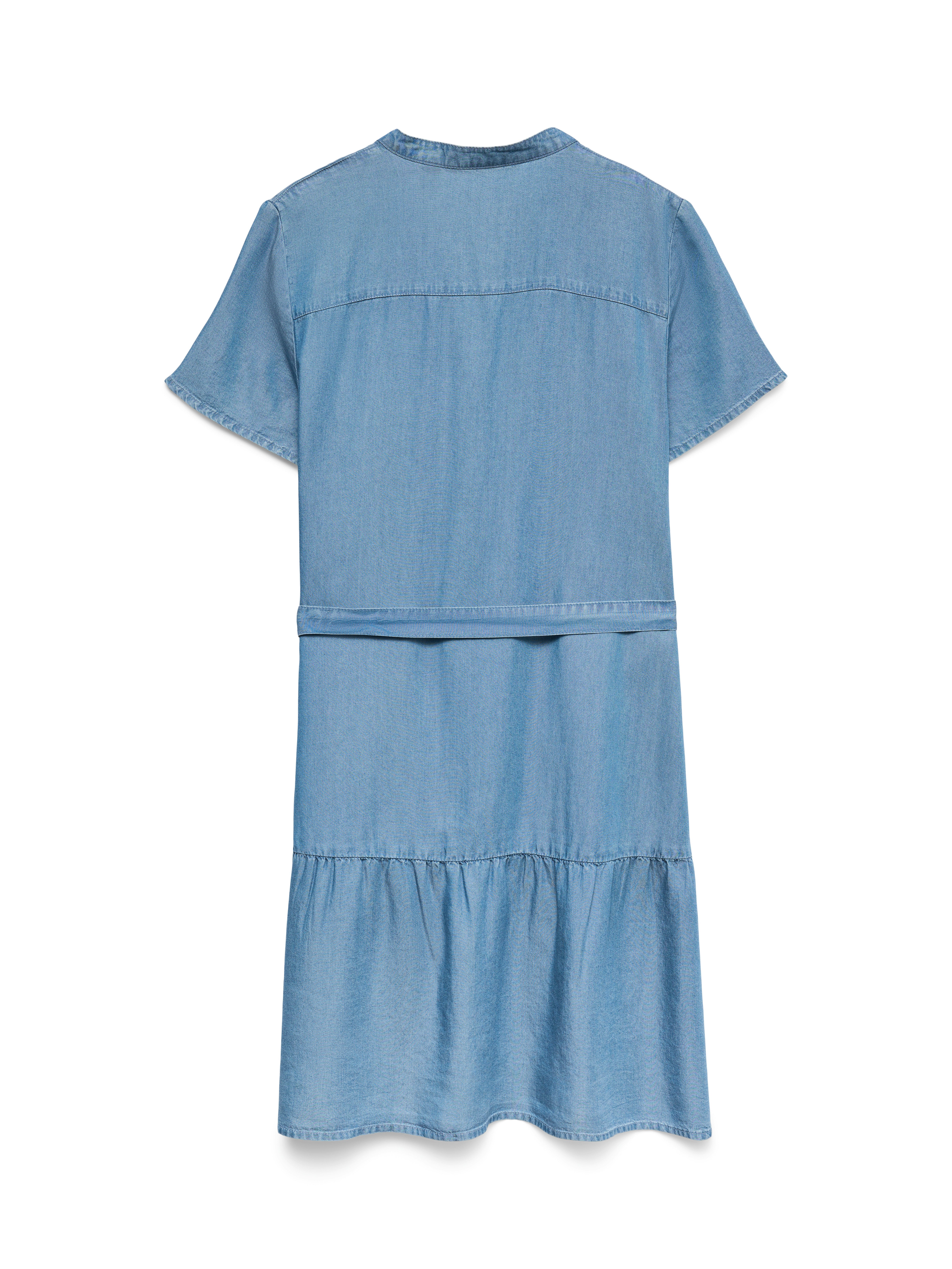 Vero Moda Mini-jurk VMFLEUR SS SHORT BELT TENCEL DRESS GA