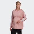 adidas performance sweatshirt essentials katoenen hoody met 3 strepen – zwangerschapsmode roze