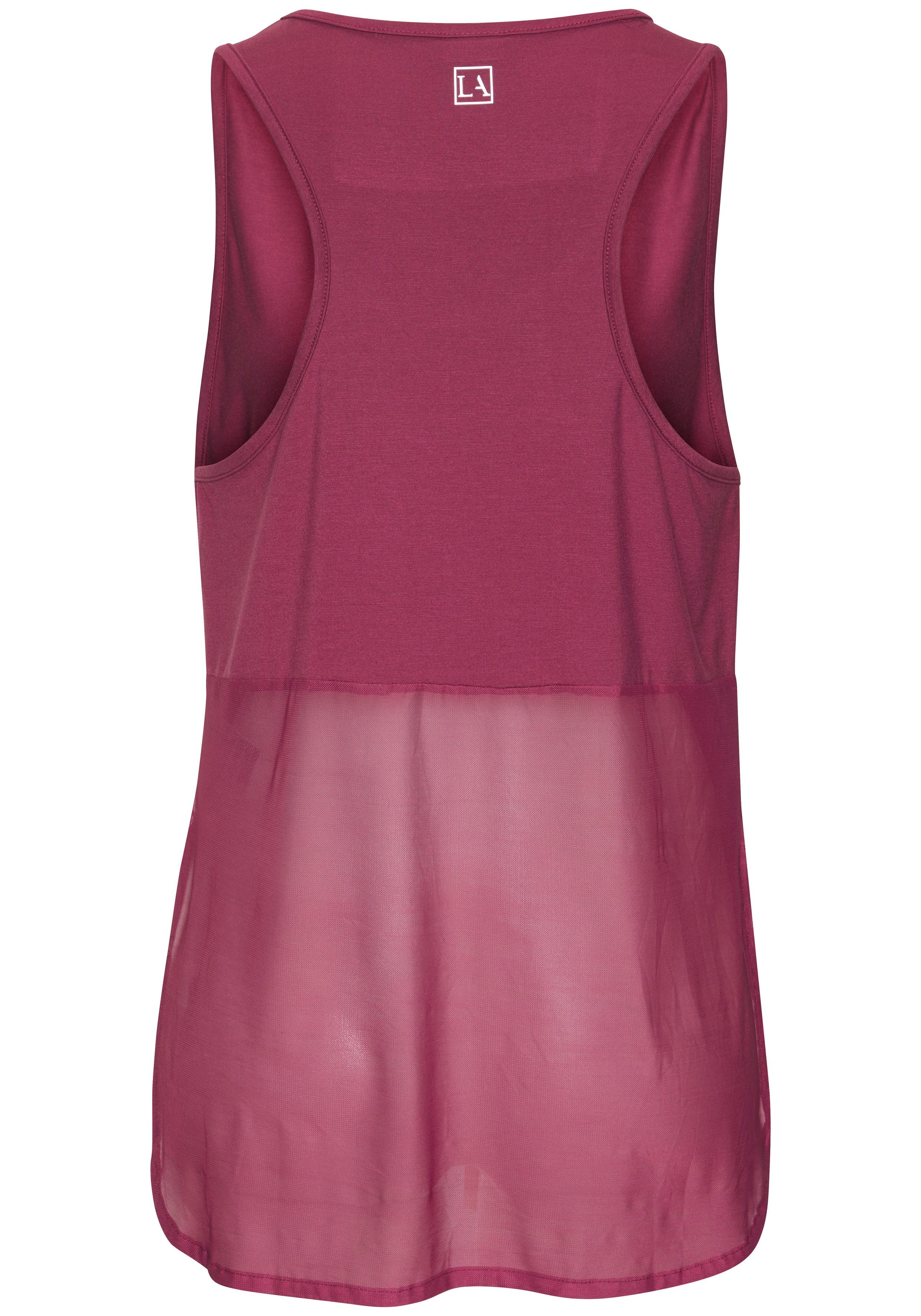 active by Lascana Tanktop Sporttop met mesh inzet en racerback