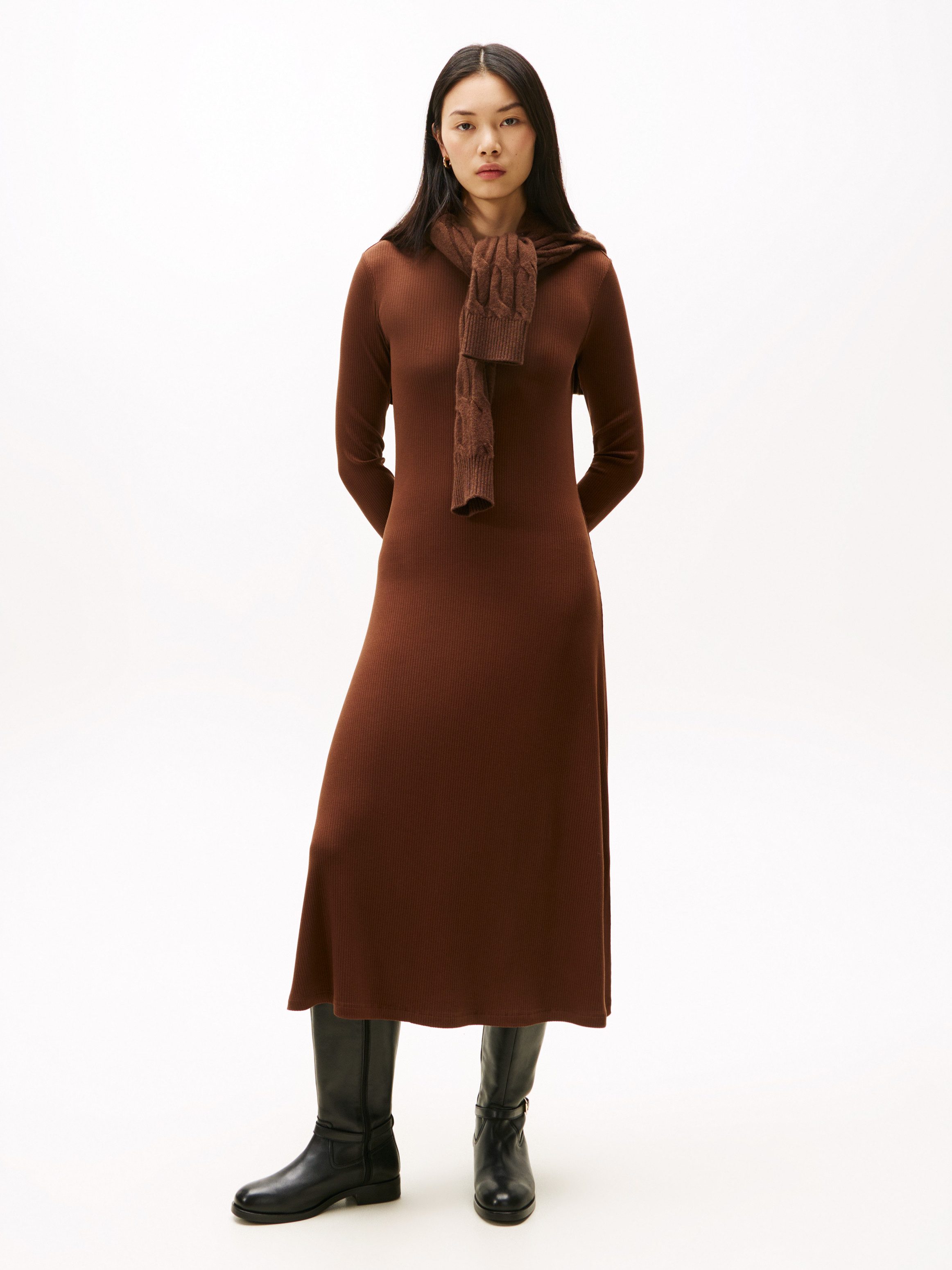 Tommy Hilfiger Laarzen TH BUCKLE RIDING LTHR LONG BOOT hakken, lange laarzen, zakelijke laarzen met decoratieve gesp