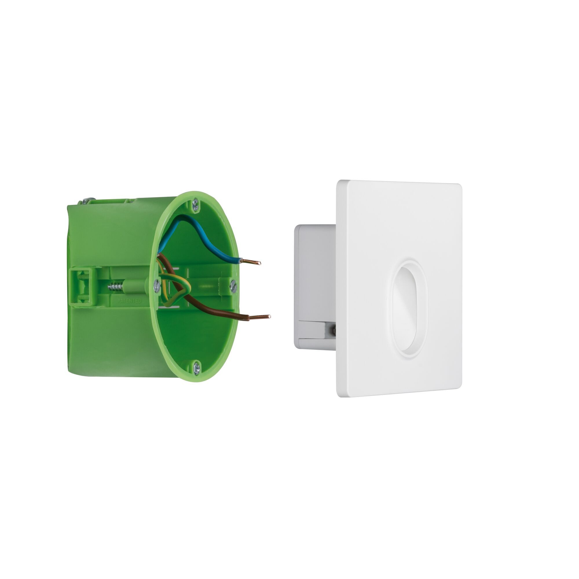Paulmann Led-wandlamp Inbouwlamp vierkant Wit 1,7W (1 stuk)