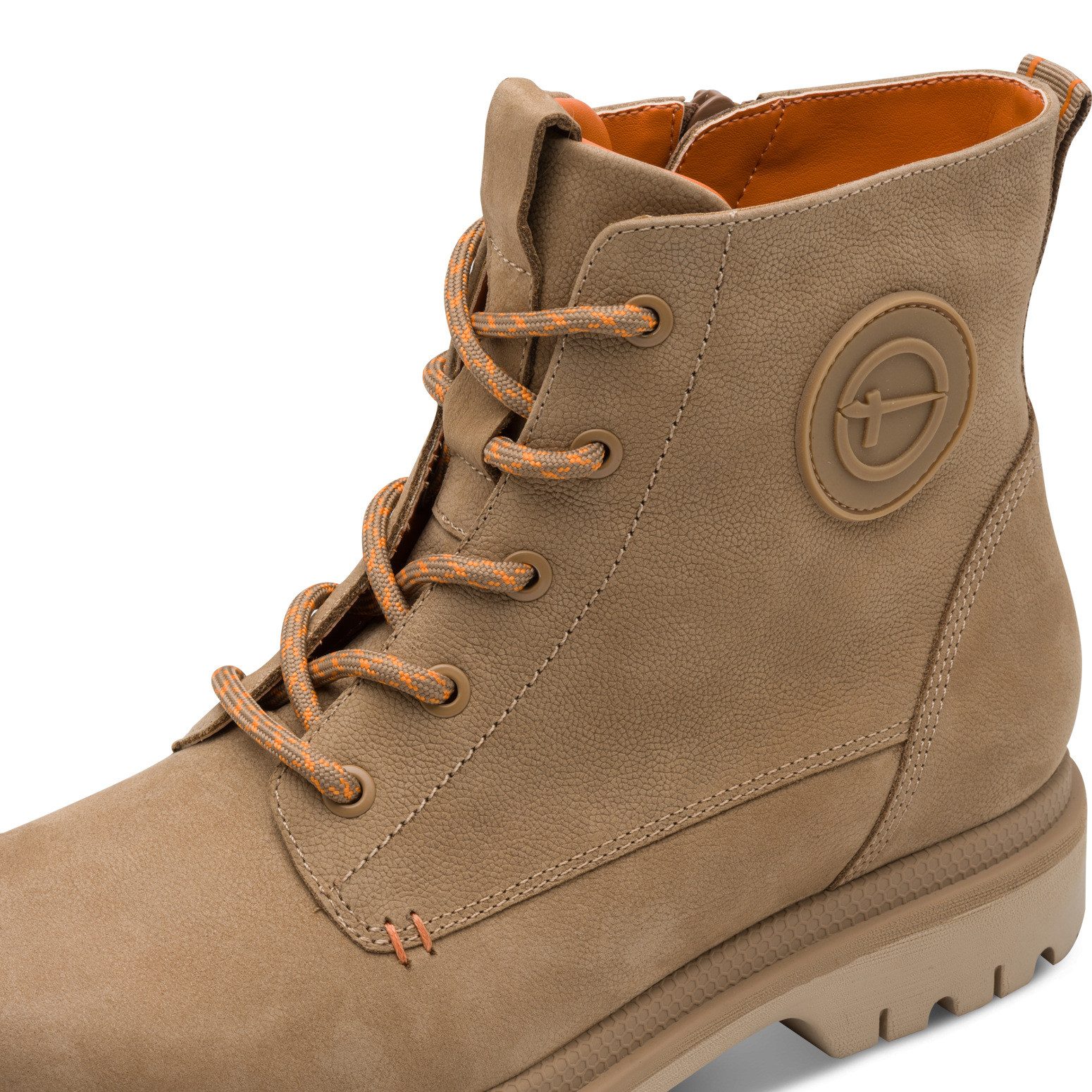 Tamaris Veterschoenen , blokhak, veterlaarsje met mooi logo-embleem